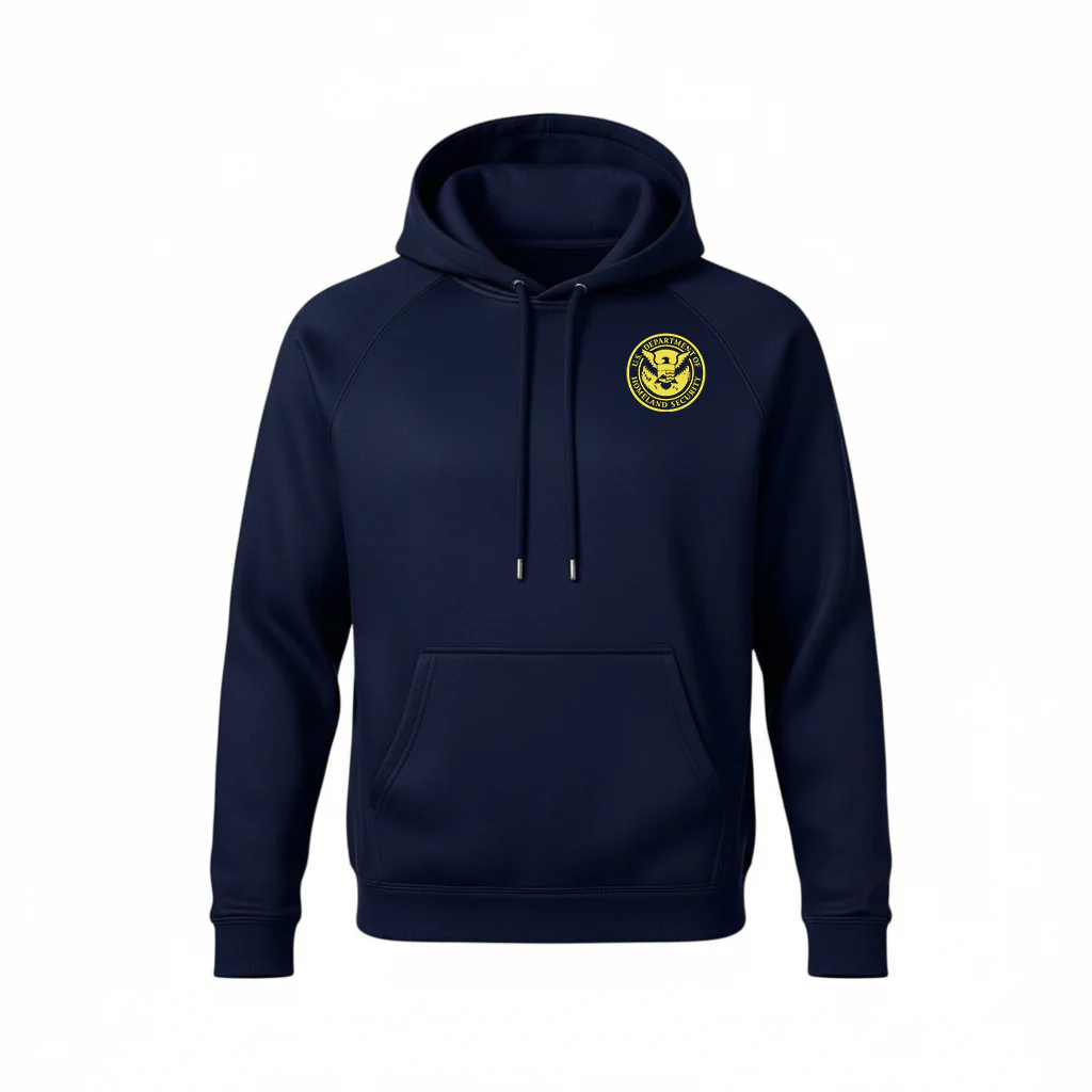 PRINTED DHS SEAL ON WICKING HOODED PULLOVER F244 - Image 8