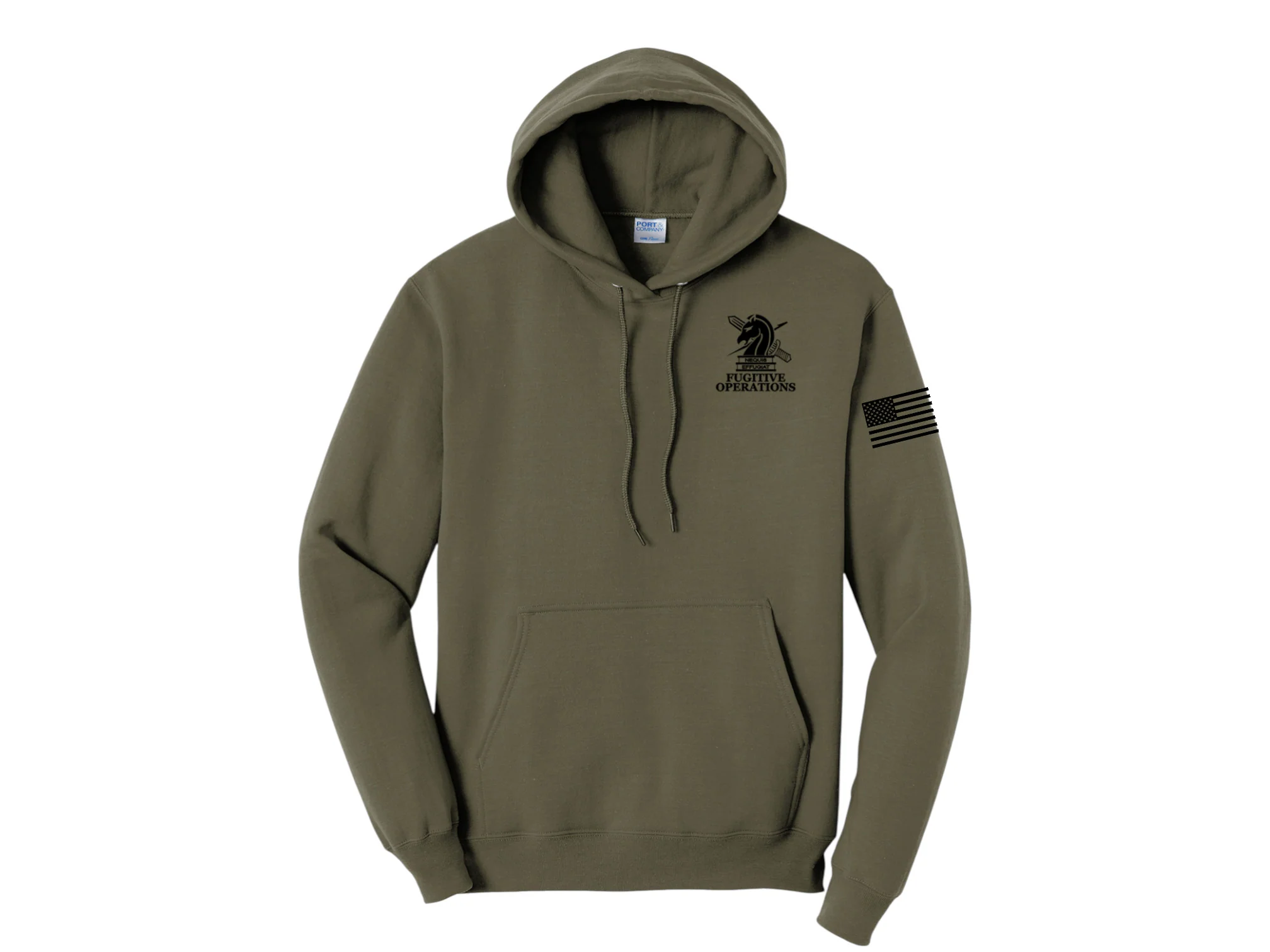 PRINTED ICE FUGITIVE OPS POLICE HOODED SWEATSHIRT 50/50 FLEECE PC78H - Image 4