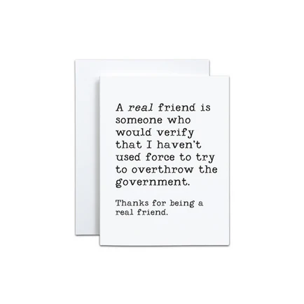 REAL FRIEND CARD