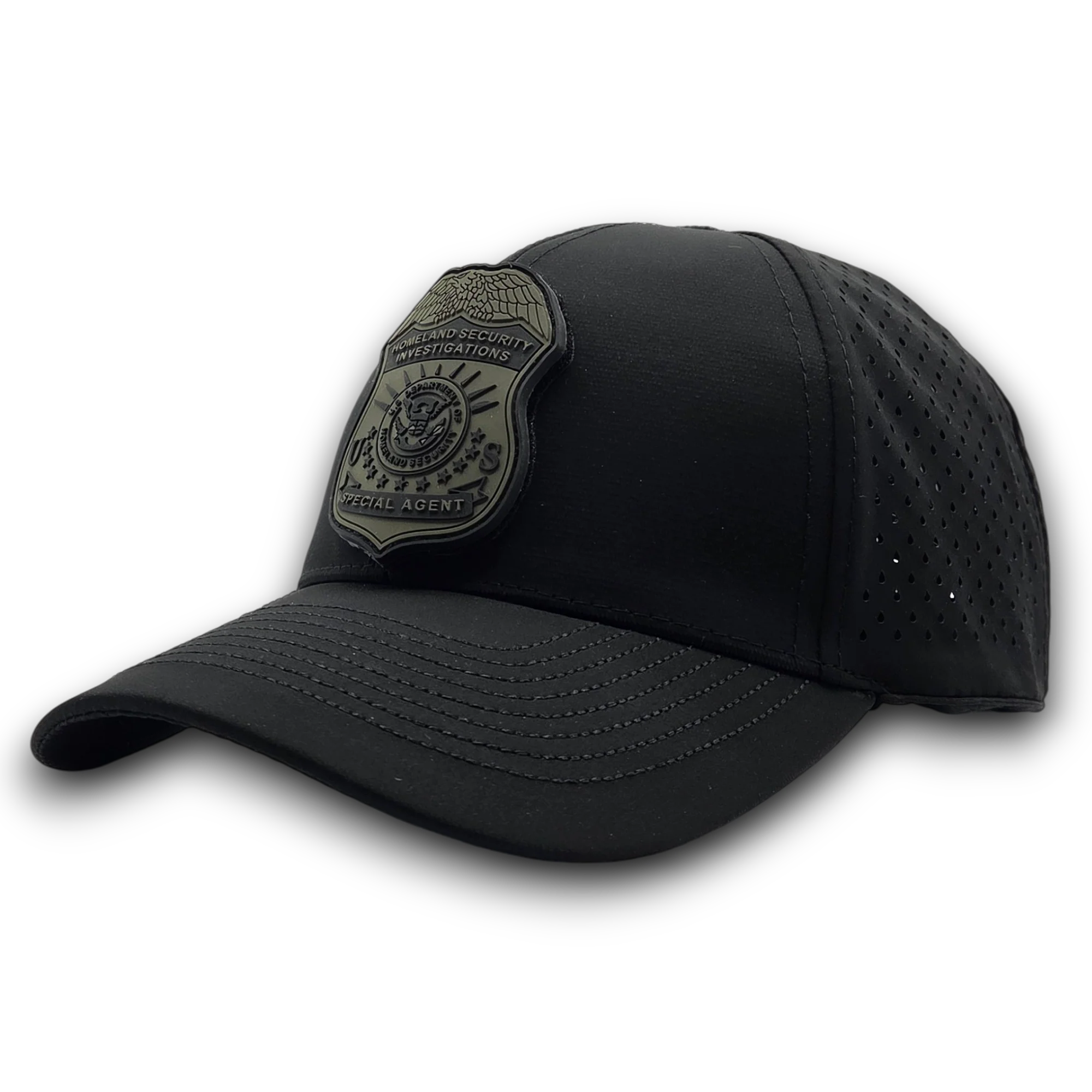 SCS BRAND PERFORATED MESH HAT W/ INTERCHANGEABLE HSI BADGE PVC PATCH - Image 4