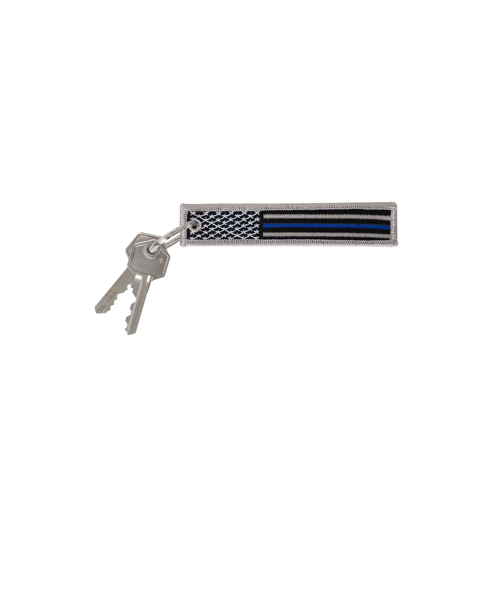 THIN BLUE LINE FLAG KEYCHAIN