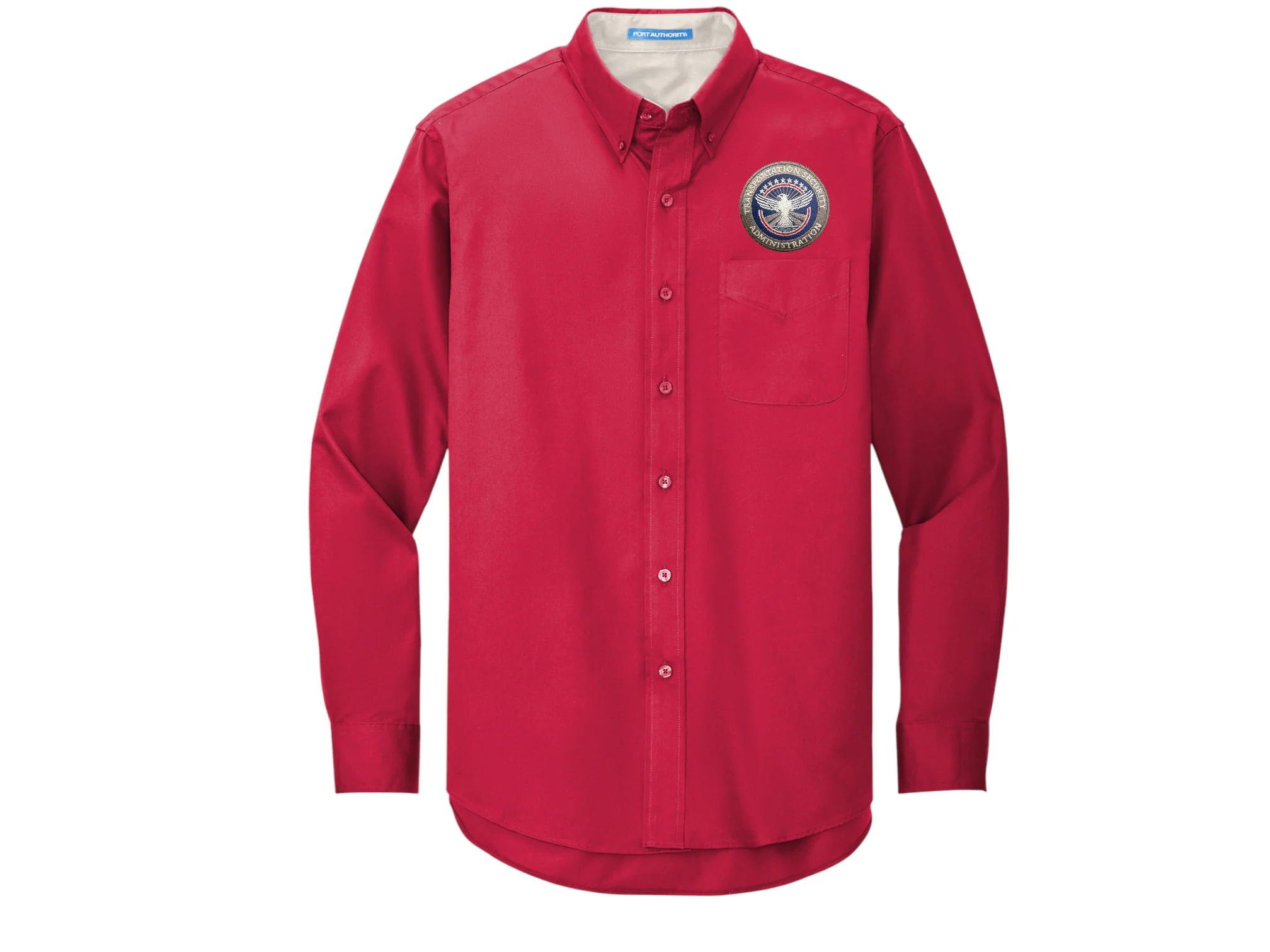 TSA INSIGNIA ON LONGSLEEVE TWILL BUTTON UP DRESS SHIRT-S608 - Image 33