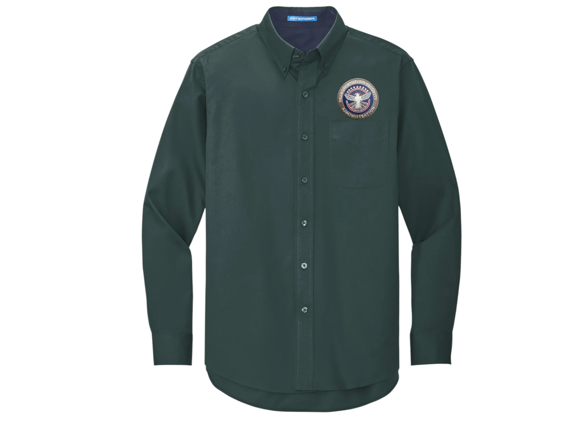 TSA INSIGNIA ON LONGSLEEVE TWILL BUTTON UP DRESS SHIRT-S608 - Image 35