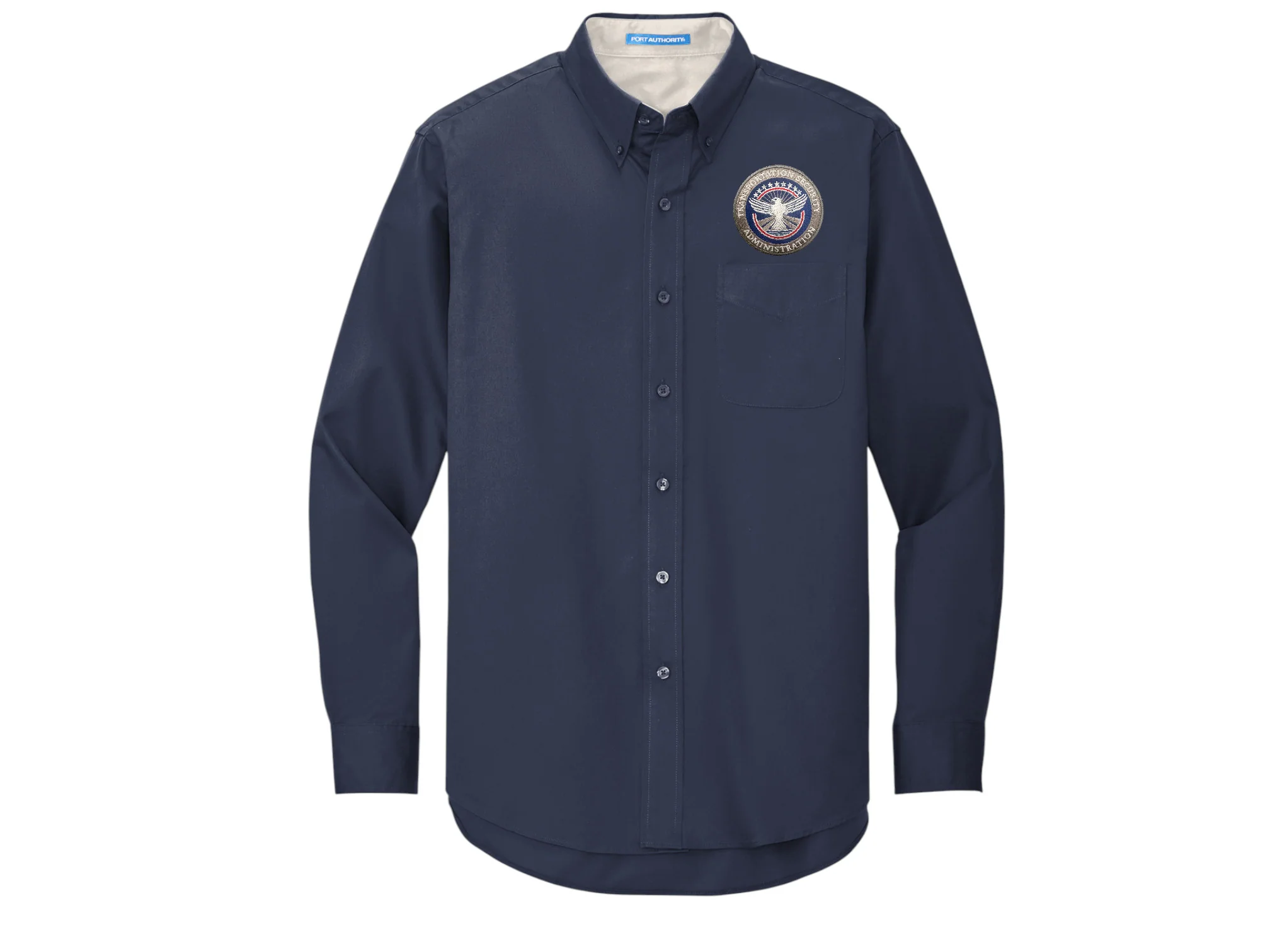 TSA INSIGNIA ON LONGSLEEVE TWILL BUTTON UP DRESS SHIRT-S608 - Image 38