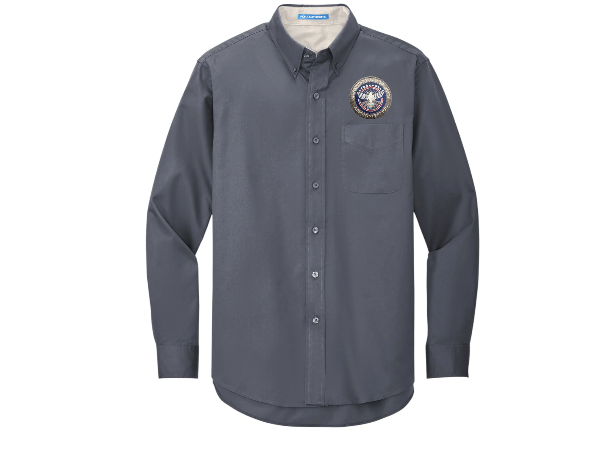 TSA INSIGNIA ON LONGSLEEVE TWILL BUTTON UP DRESS SHIRT-S608 - Image 4