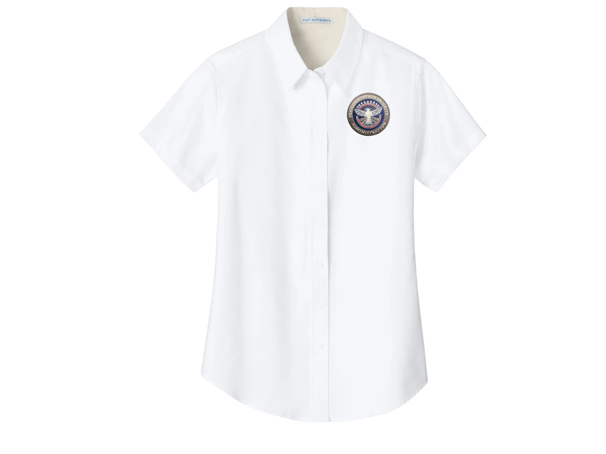 TSA INSIGNIA ON SHORT SLEEVE LADIES BUTTON UP DRESS SHIRT-L508 - Image 6