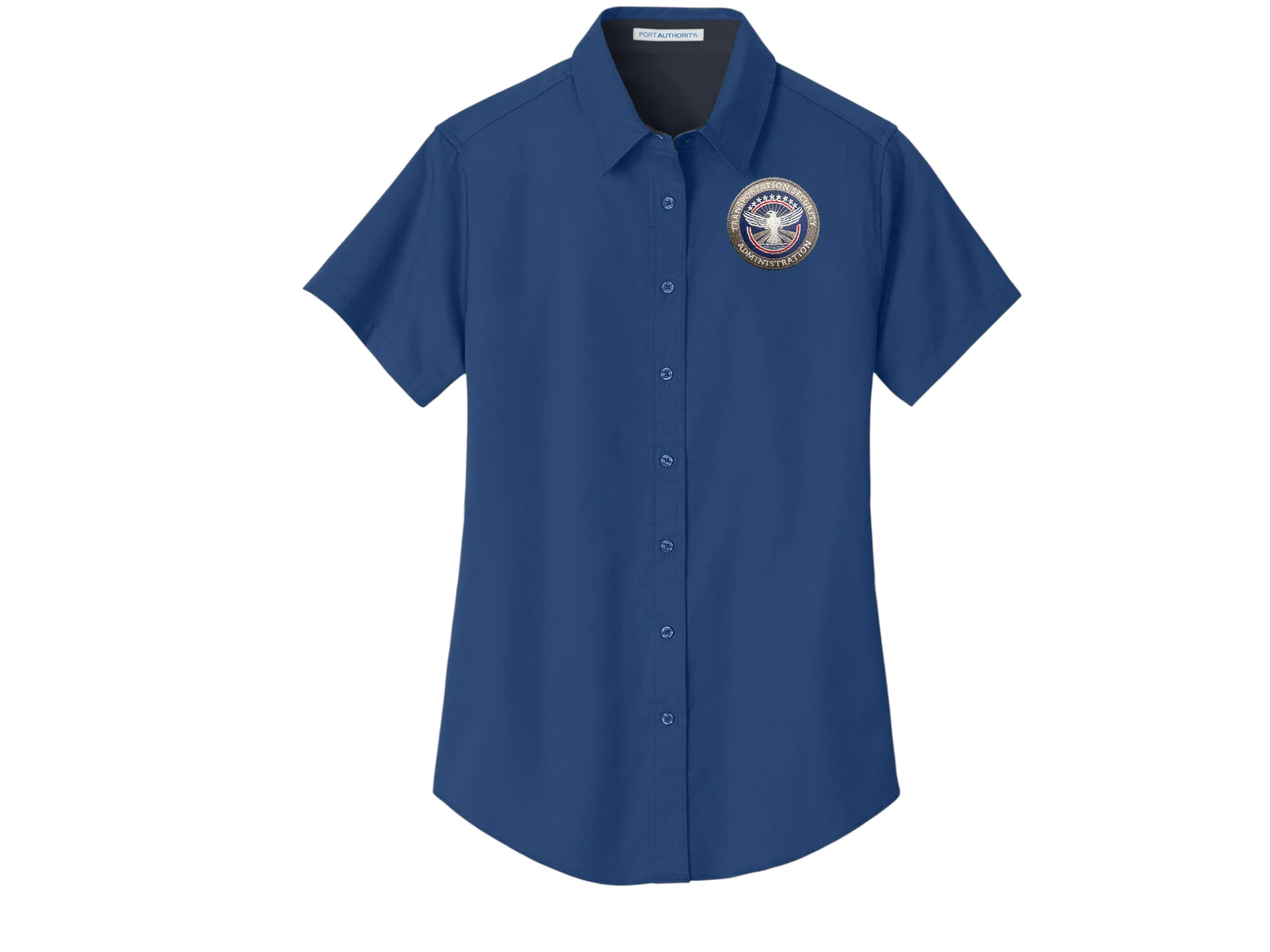 TSA INSIGNIA ON SHORT SLEEVE LADIES BUTTON UP DRESS SHIRT-L508 - Image 8