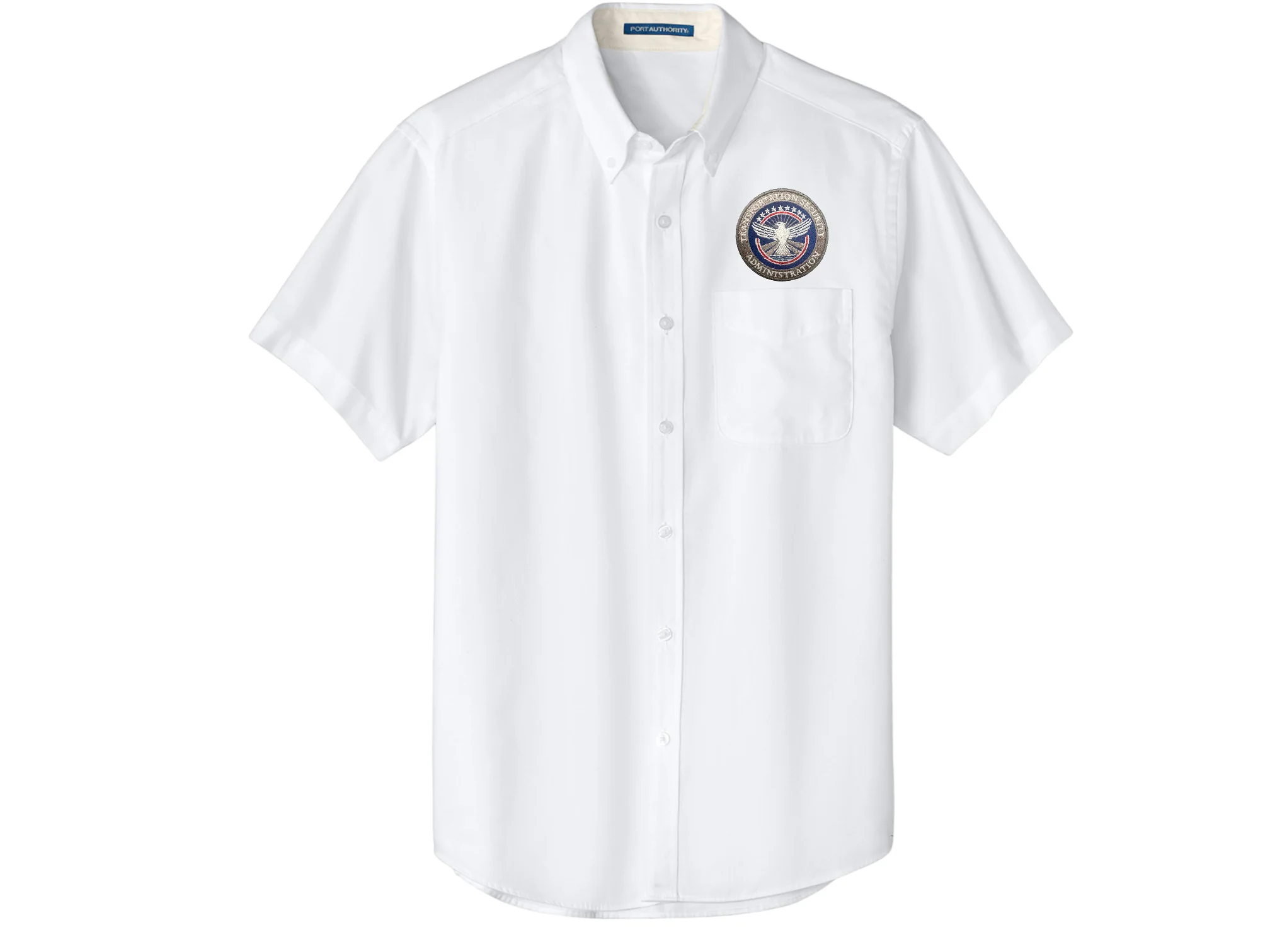 TSA INSIGNIA ON SHORT SLEEVE MEN'S BUTTON UP DRESS SHIRT-S508 - Image 6
