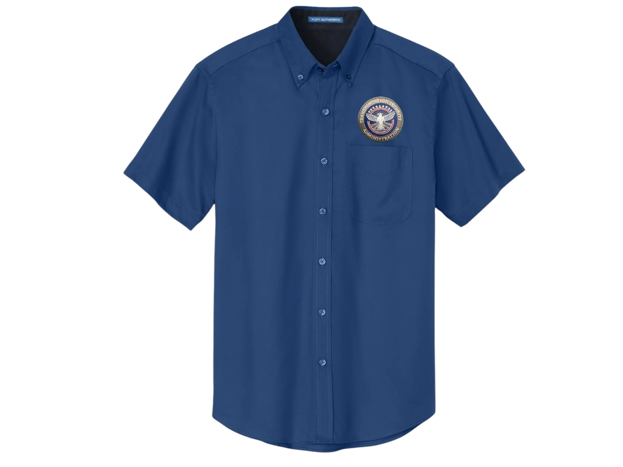 TSA INSIGNIA ON SHORT SLEEVE MEN'S BUTTON UP DRESS SHIRT-S508 - Image 8