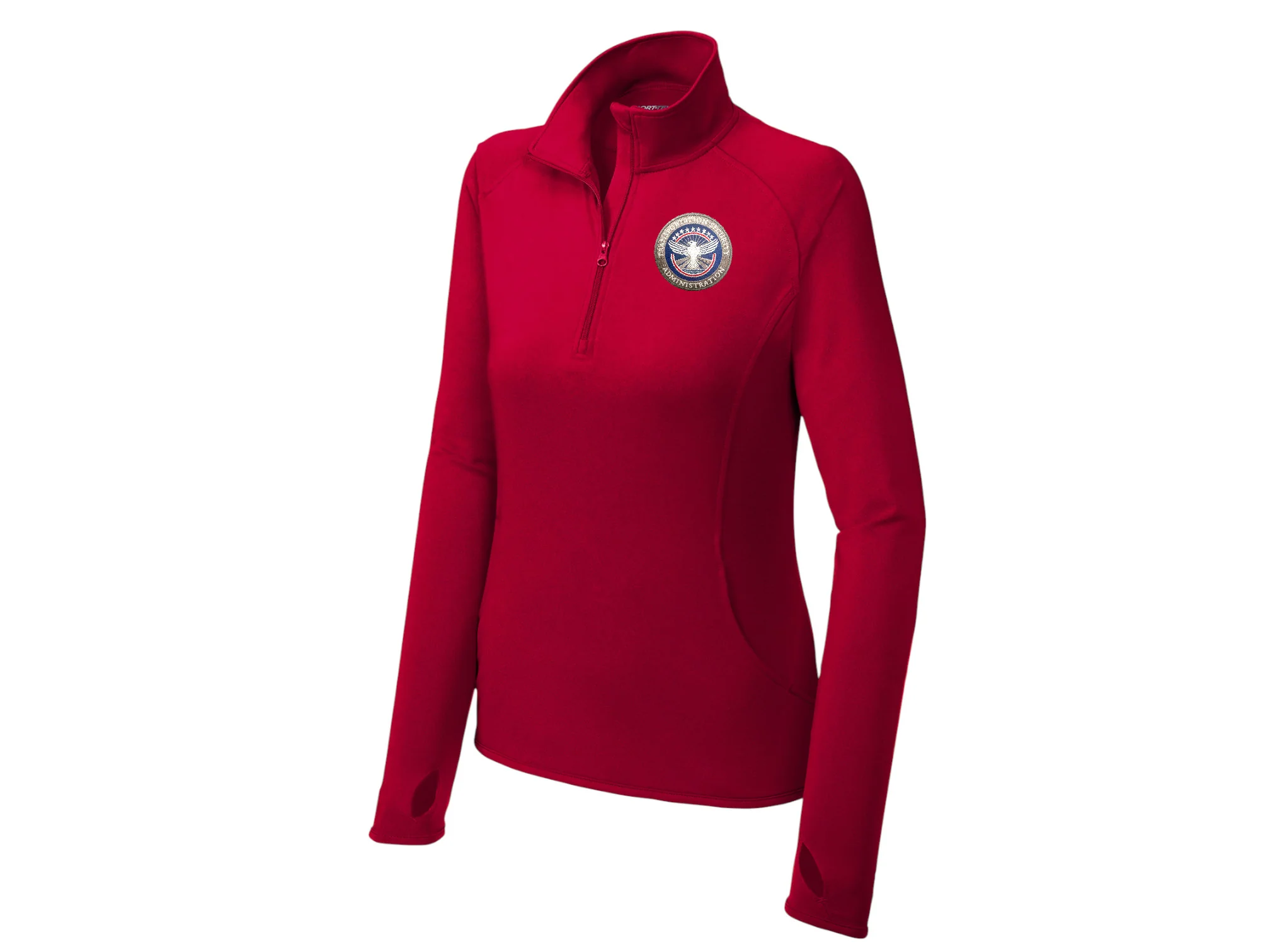 TSA INSIGNIA WOMEN'S SPORT TEK SPORT WICK STRETCH 1/2 ZIP PULLOVER-LST850 - Image 6