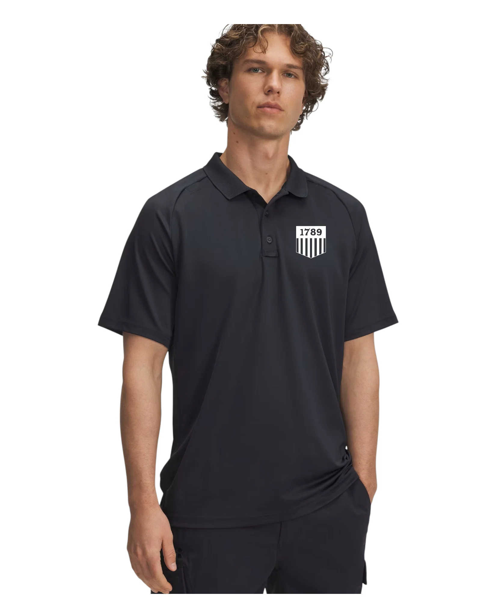 UA TACTICAL PERFORMANCE POLO W/ PRINTED 1789 SHIELD-600416 - Image 3