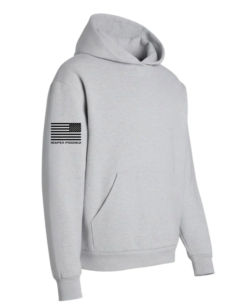 UNISEX MAINSTREET SEMPER PROGREDI REV FLAG HOODED SWEATSHIRT-IND420XD ** FREE PVC PATCH - Image 5