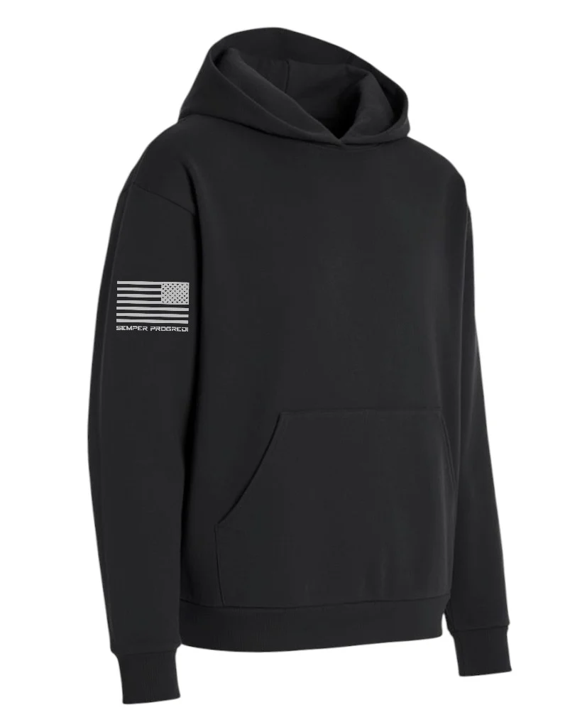 UNISEX MAINSTREET SEMPER PROGREDI REV FLAG HOODED SWEATSHIRT-IND420XD ** FREE PVC PATCH - Image 6