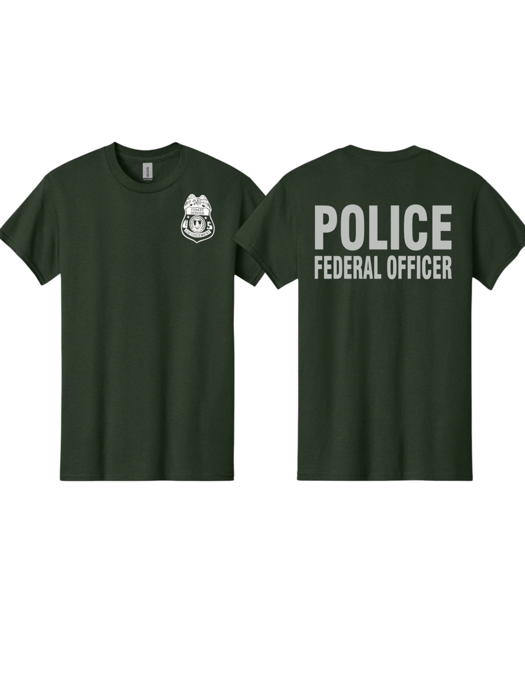 USFS ENFORCEMENT POLICE FEDERAL OFFICER T-SHIRT-5000 - Image 6