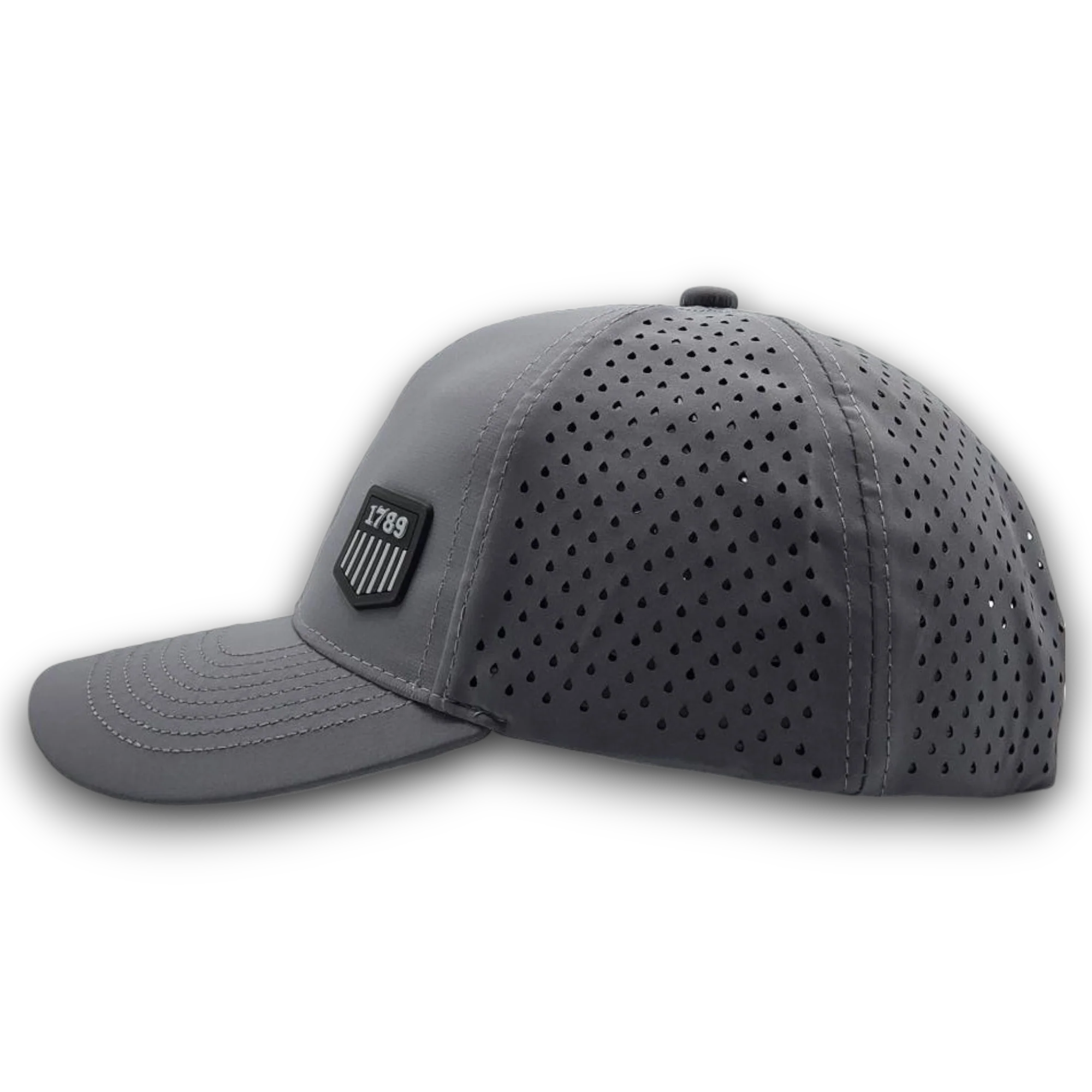**NEW USMS PVC 1789 LOGO GREY/BLACK SCS BRAND PERFORATED MESH HAT - Image 4