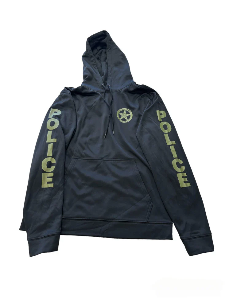 CLEARANCE USMS SPORT TEK WICKING HOODED PULLOVER W/ POLICE DOWN SLEEVES - Image 3