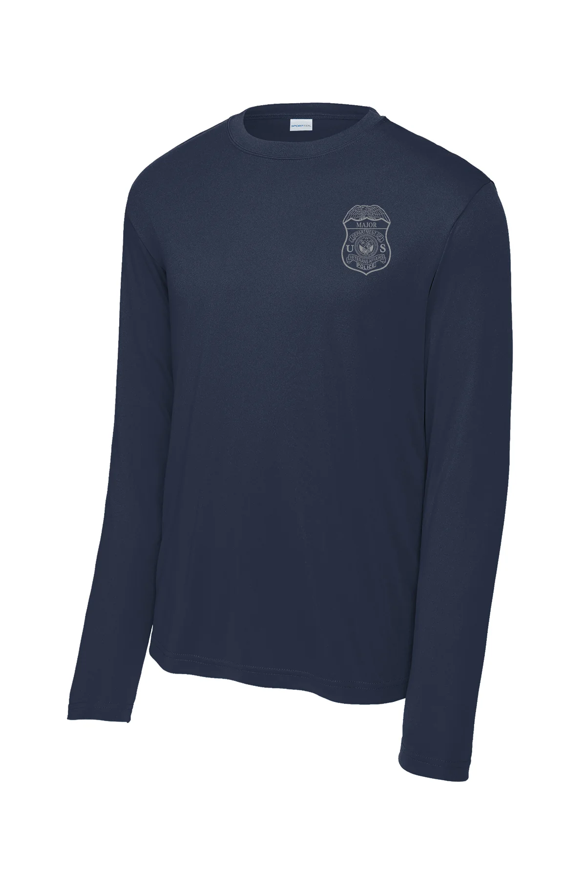 VA POLICE BADGE WICKING LONG SLEEVE T-SHIRT-ST350LS-GREY INK - Image 12