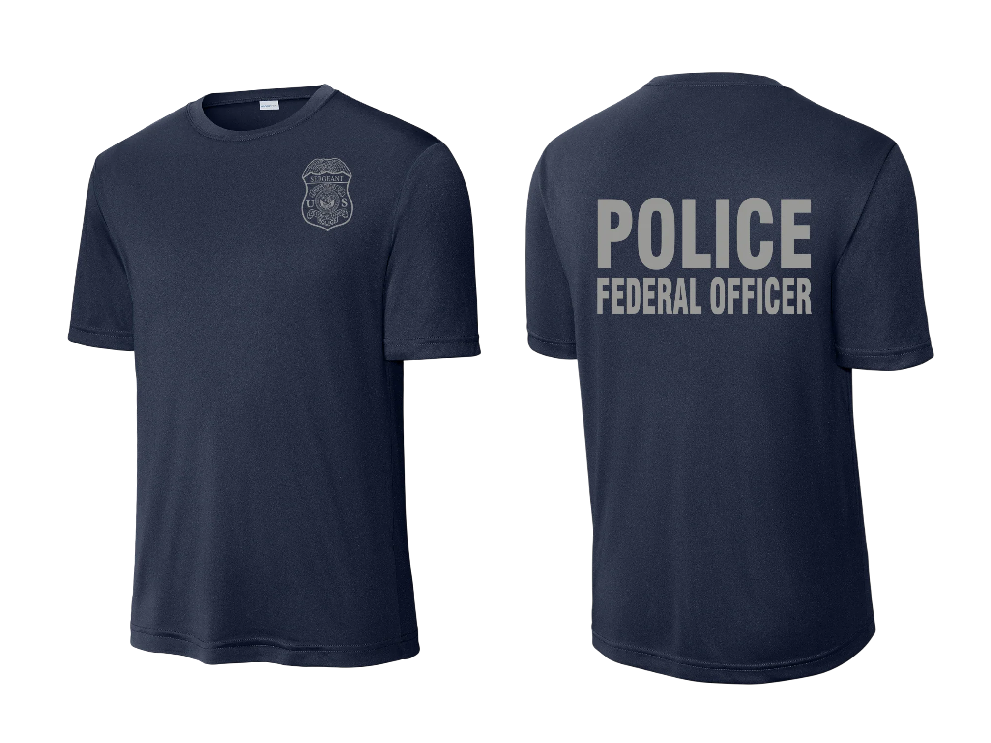 VA POLICE BADGE WICKING T-SHIRT-ST350-GREY INK - Image 29