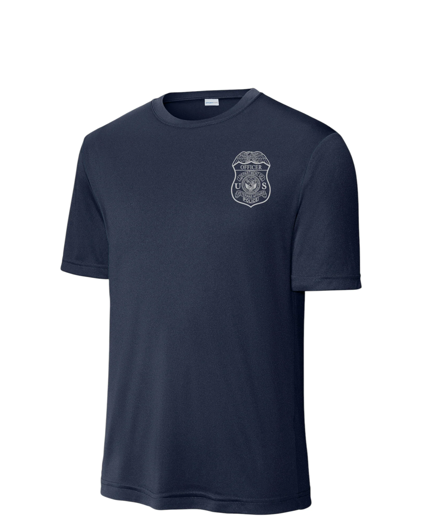 VA POLICE BADGE WICKING T-SHIRT-ST350-GREY INK - Image 3
