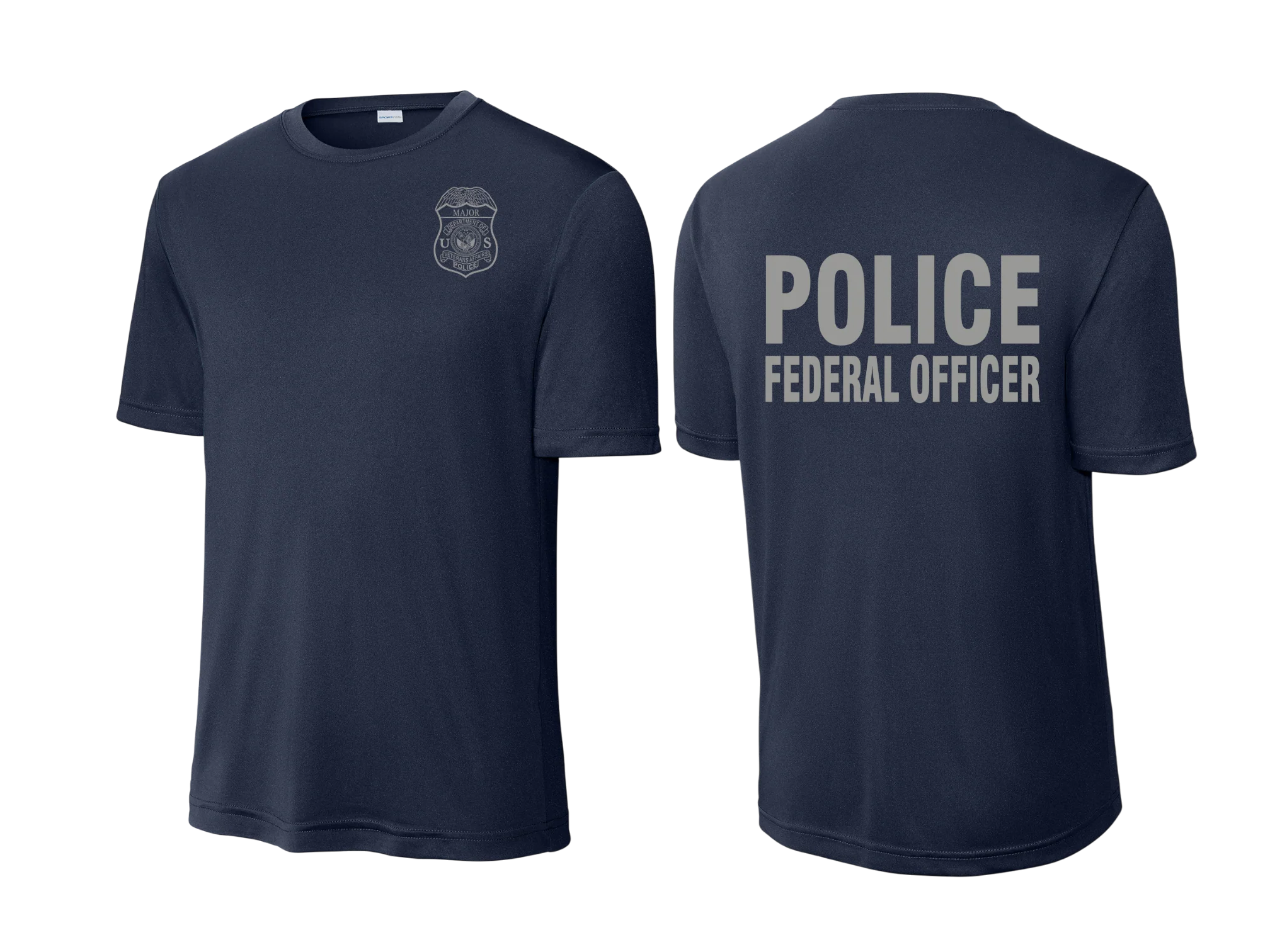 VA POLICE BADGE WICKING T-SHIRT-ST350-GREY INK - Image 32