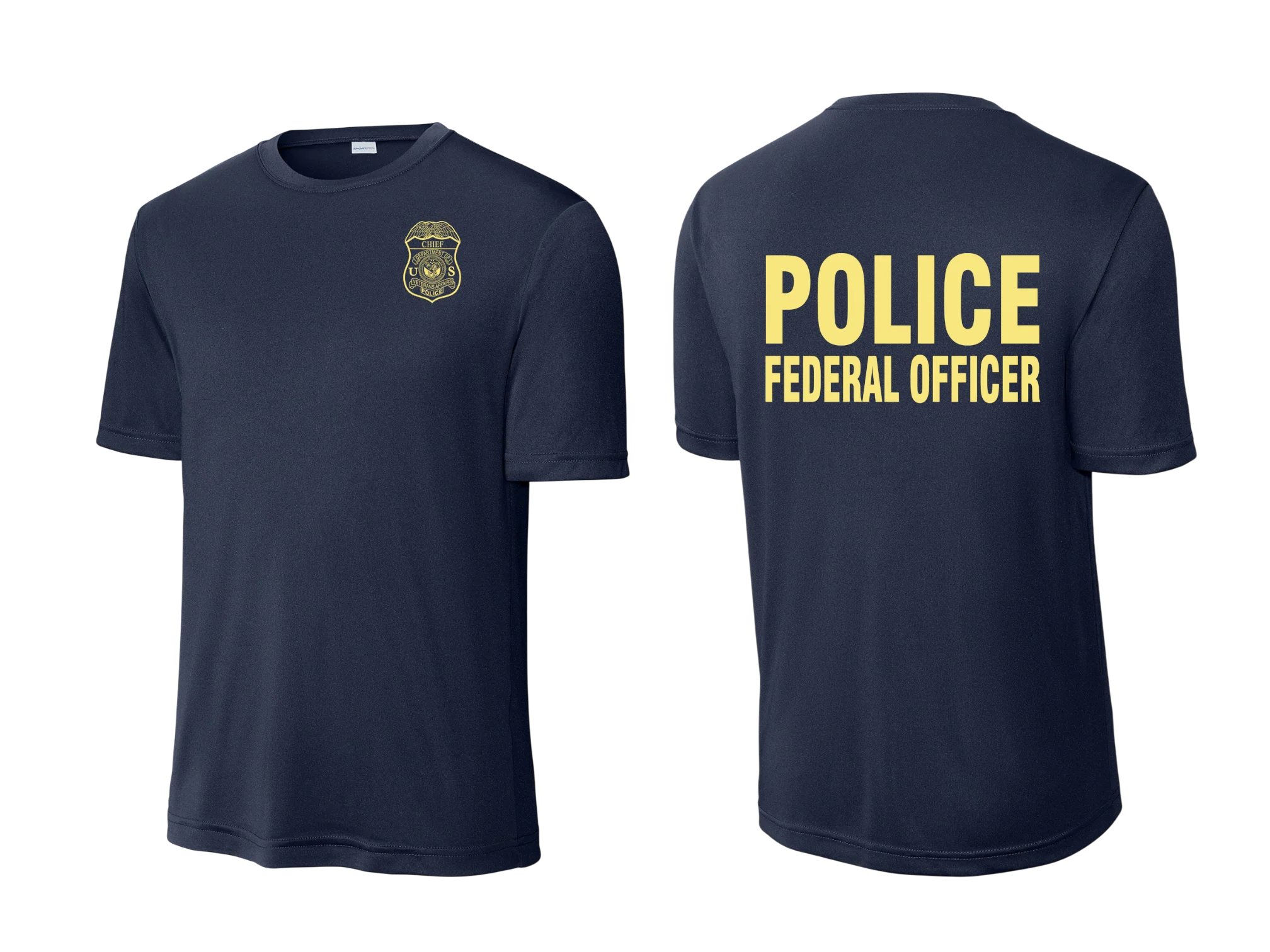 VA POLICE BADGE WICKING T-SHIRT-ST350-GREY INK - Image 33