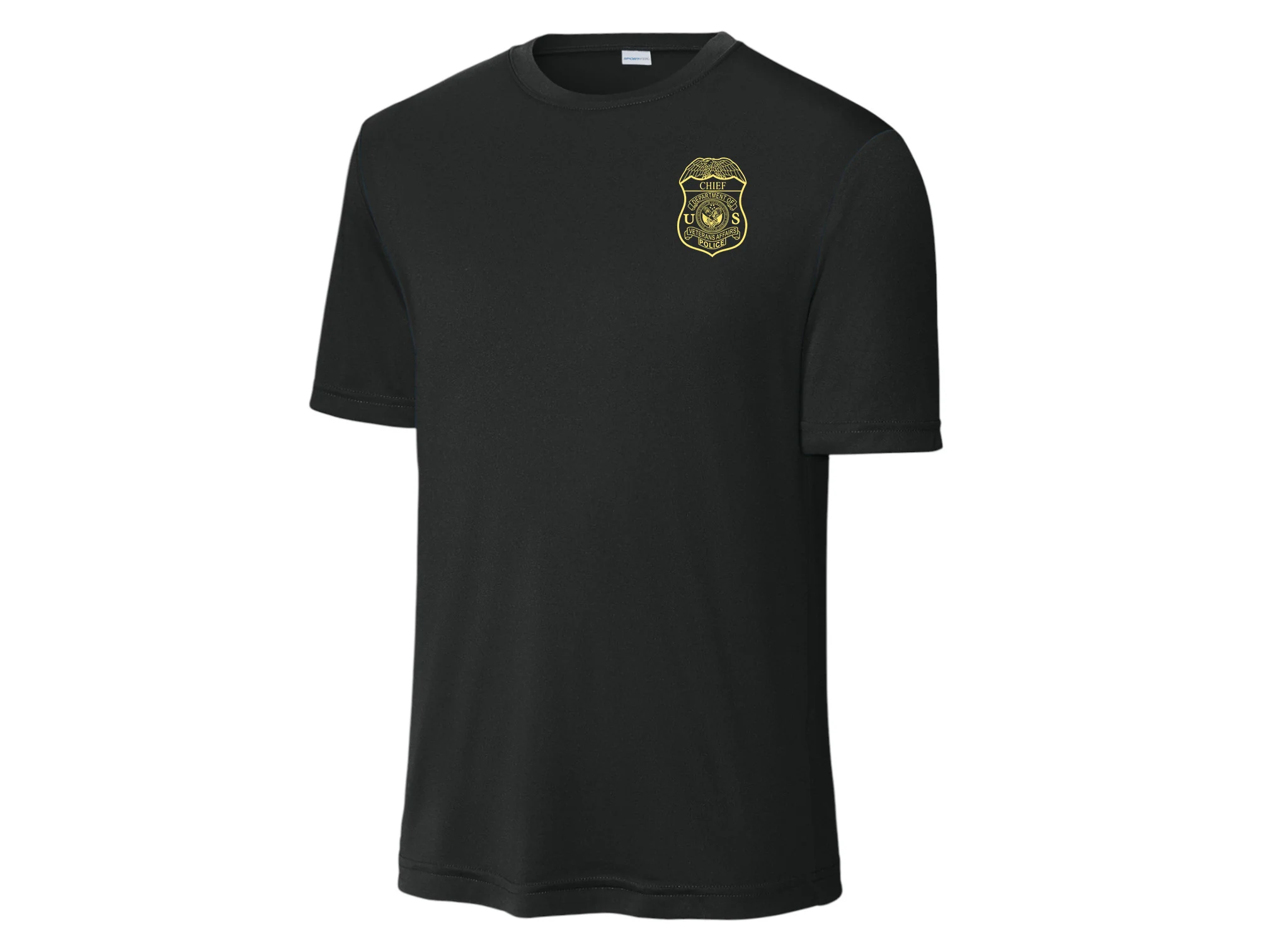 VA POLICE BADGE WICKING T-SHIRT-ST350-GREY INK - Image 5