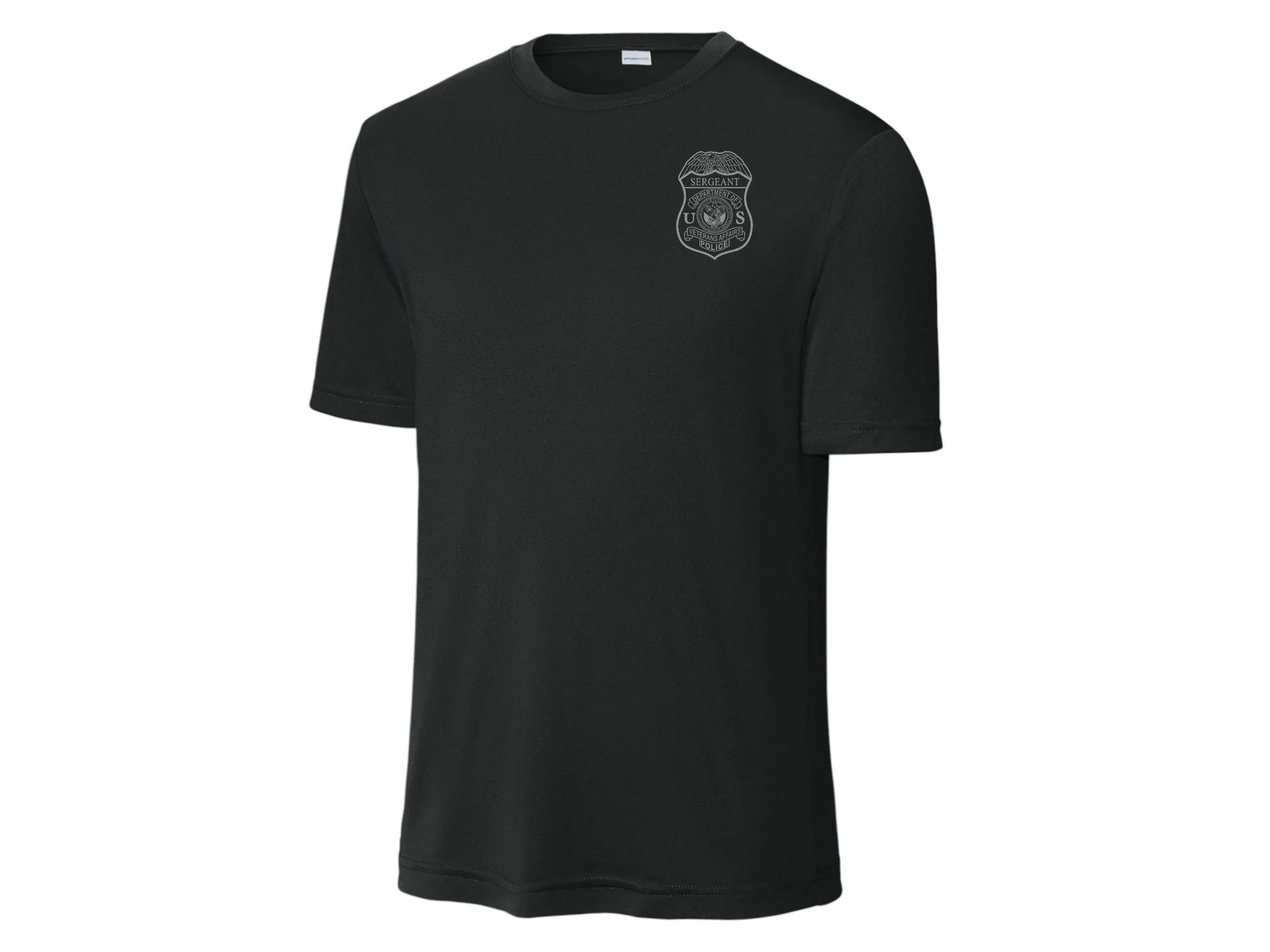VA POLICE BADGE WICKING T-SHIRT-ST350-GREY INK - Image 8