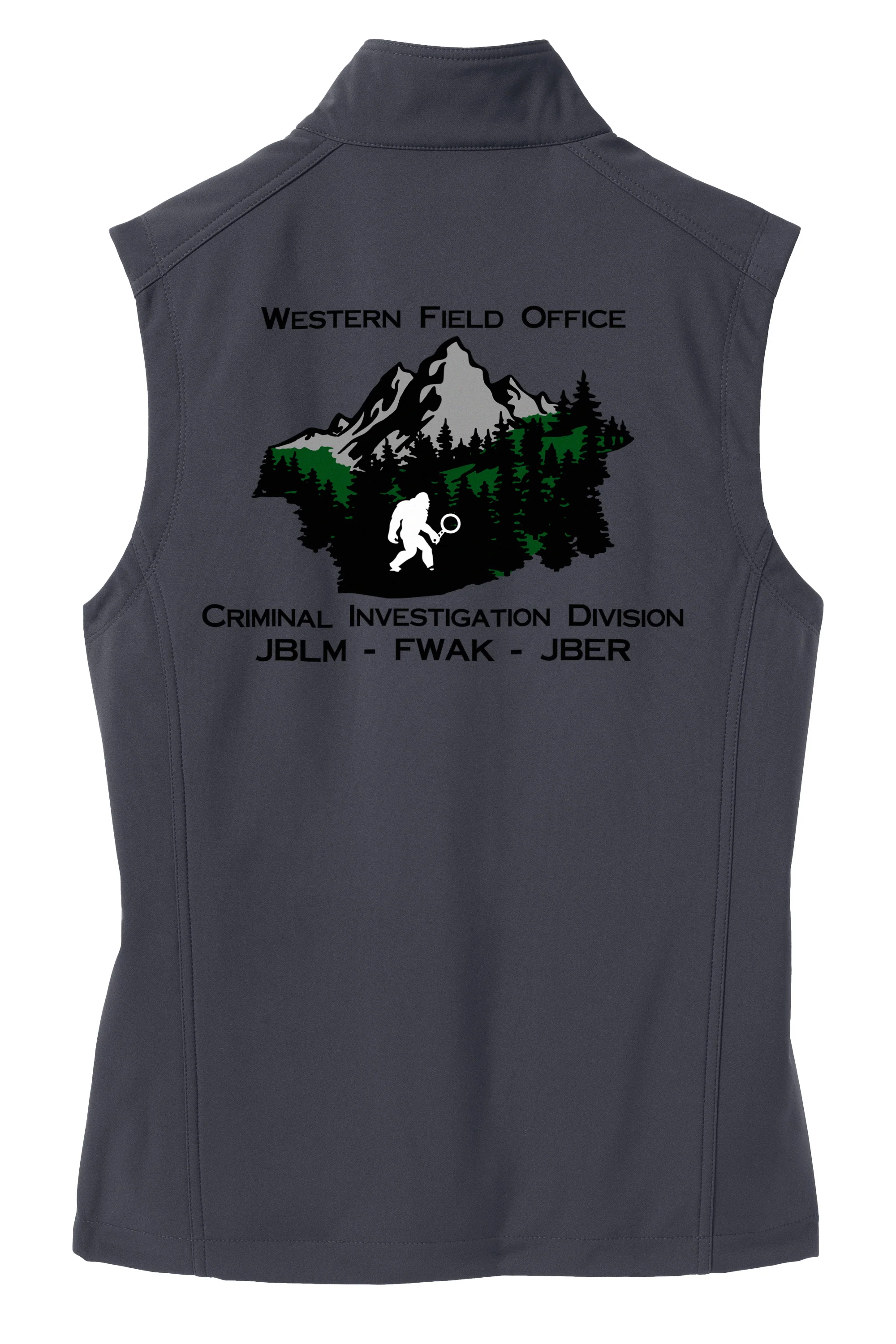 WESTERN FIELD OFFICE CID PRINTED- SOFT SHELL VEST J325 - Image 2