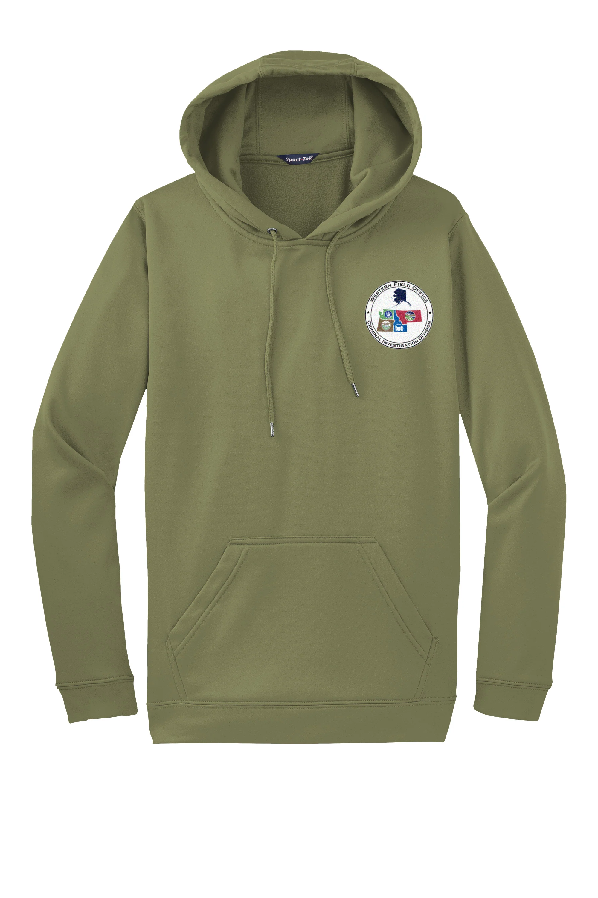 WESTERN FIELD OFFICE CID PRINTED- SPORT TEK WICKING HOODIE F244