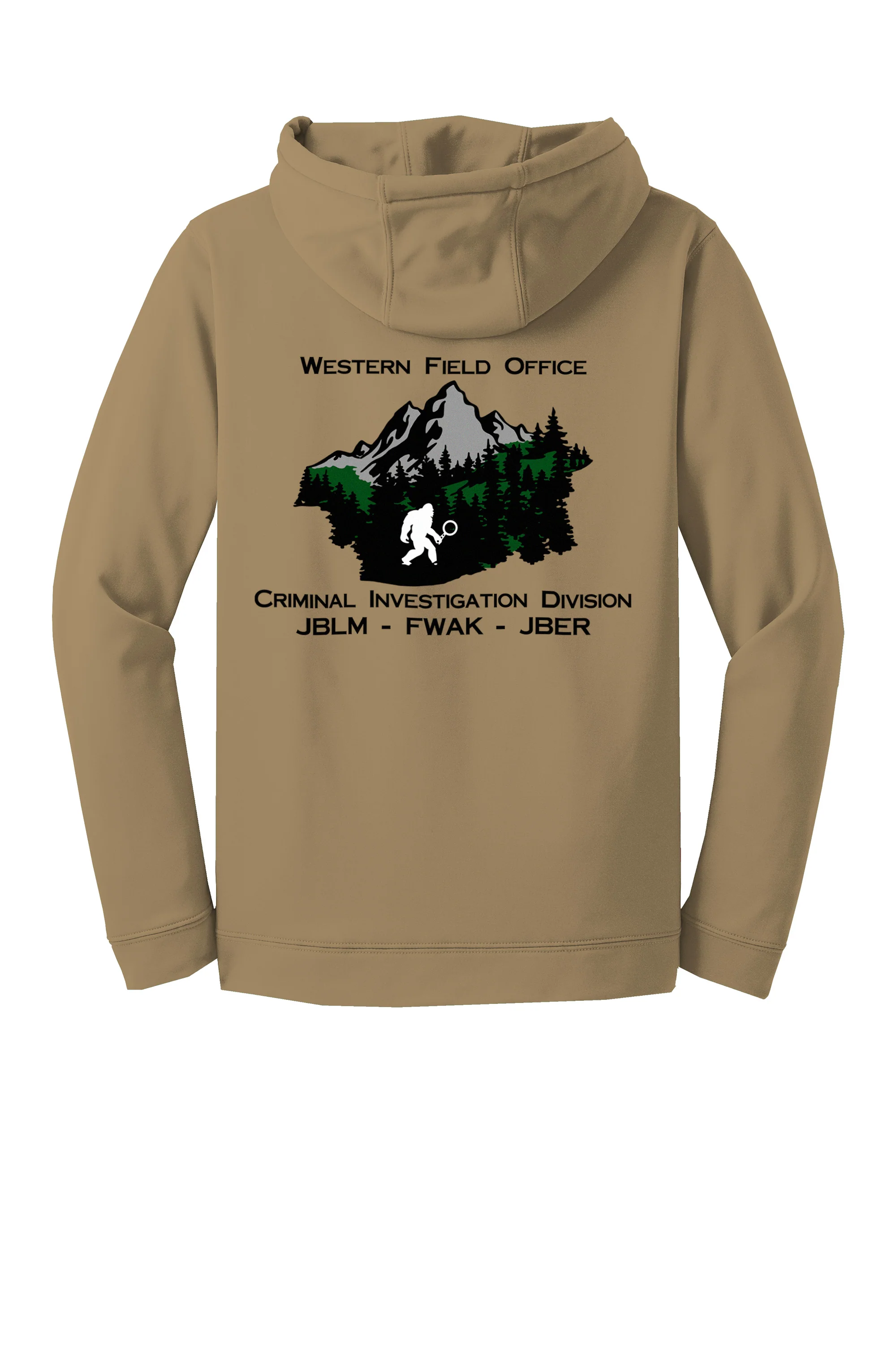 WESTERN FIELD OFFICE CID PRINTED- SPORT TEK WICKING HOODIE F244 - Image 4