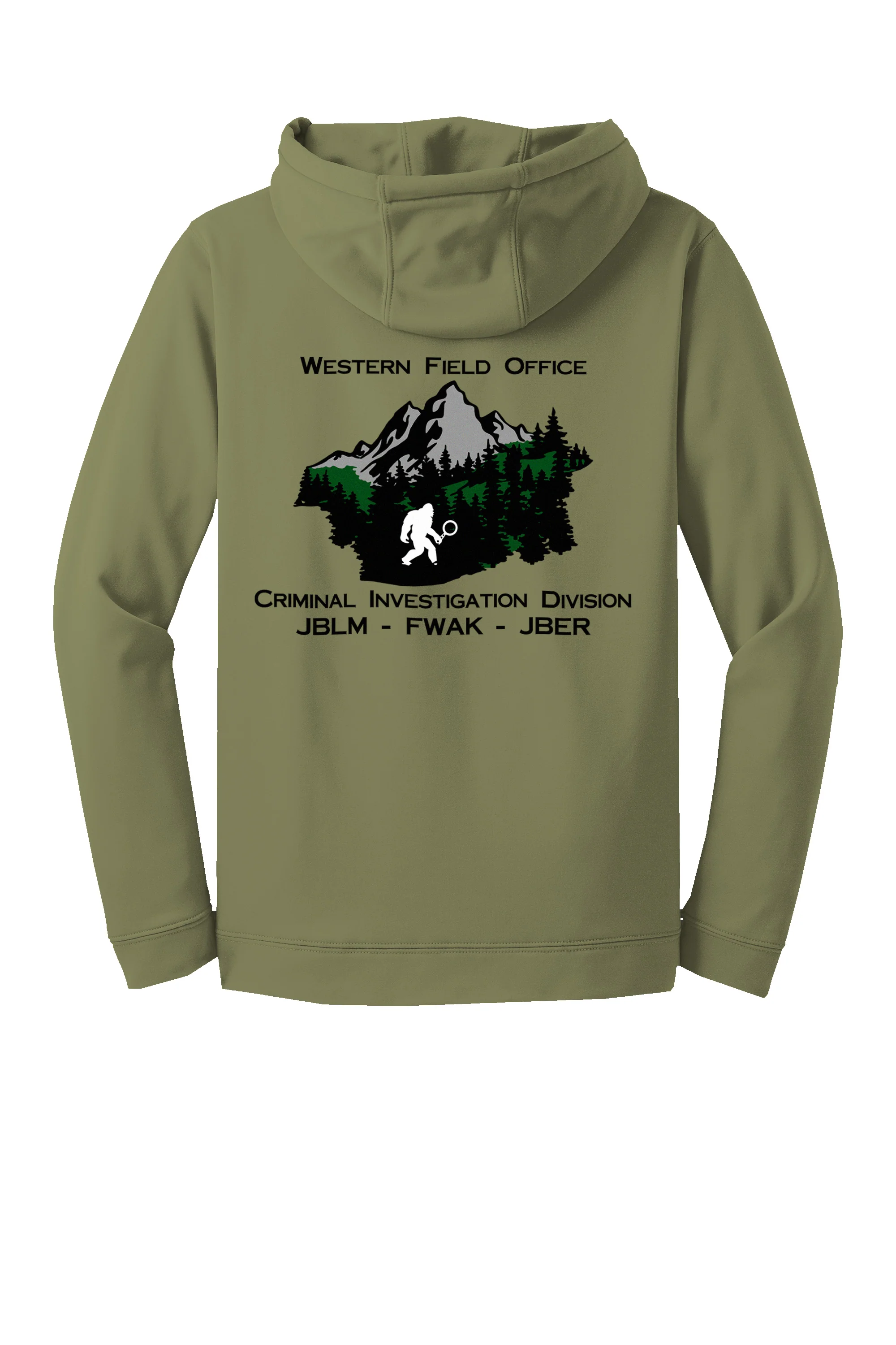 WESTERN FIELD OFFICE CID PRINTED- SPORT TEK WICKING HOODIE F244 - Image 6