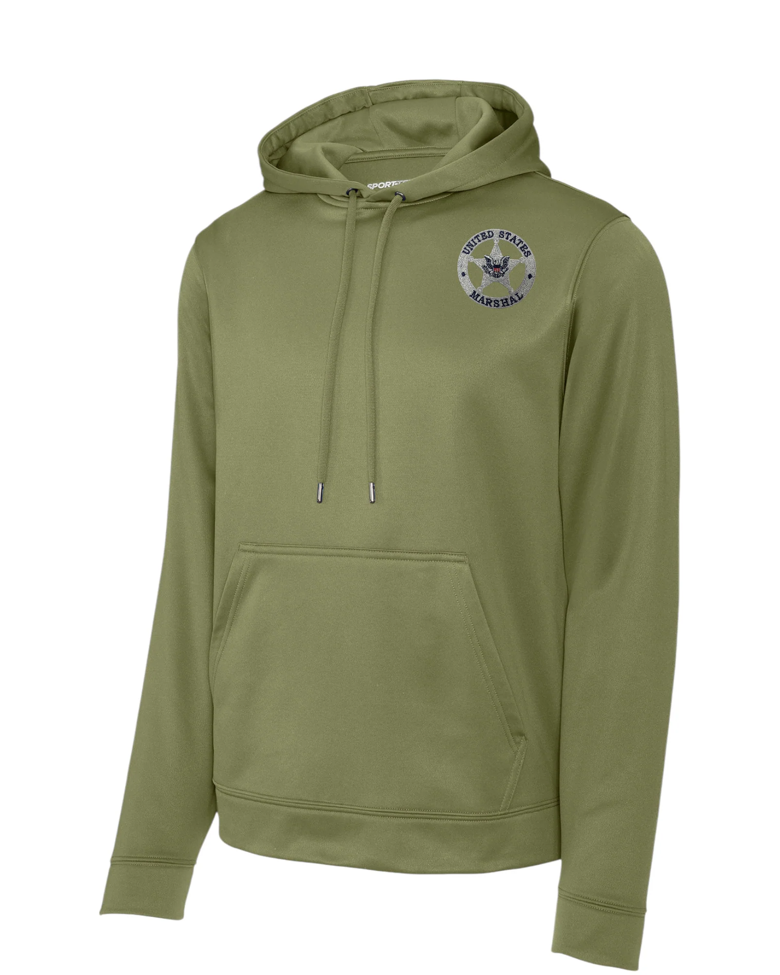 WICKING HOODED PULLOVER W/ EMBROIDERED USMS STAR-F244 - Image 8