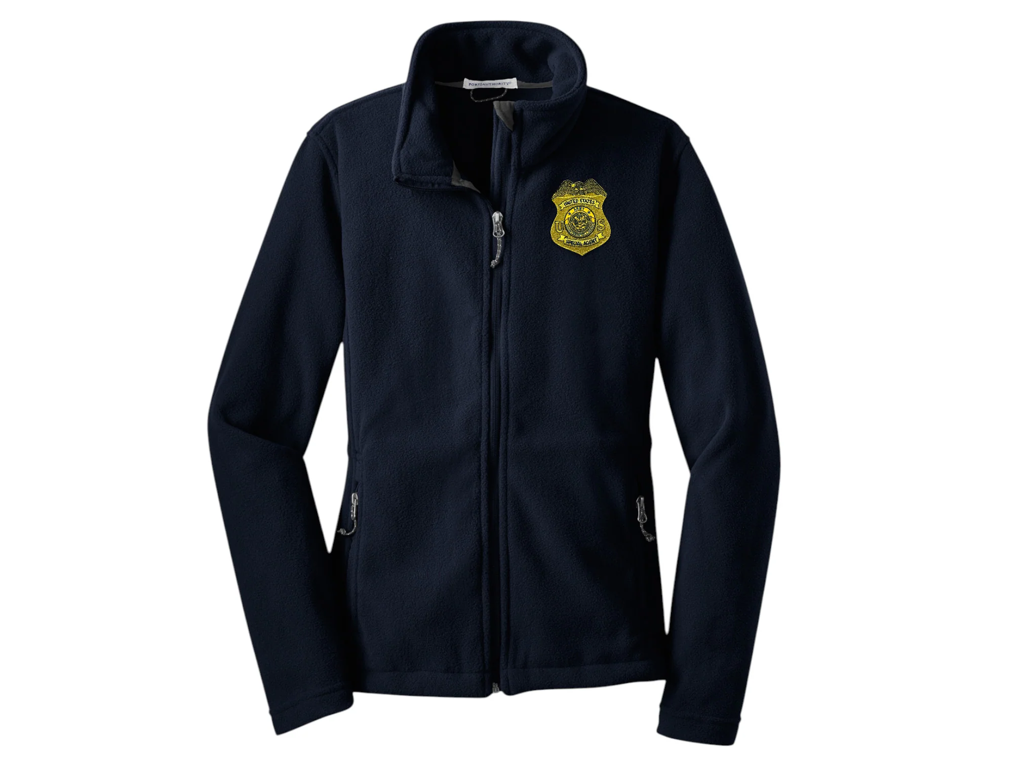 WOMEN'S ARMY CI BADGE SPECIAL AGENT FLEECE FULL ZIP JACKET-L217 - Image 3