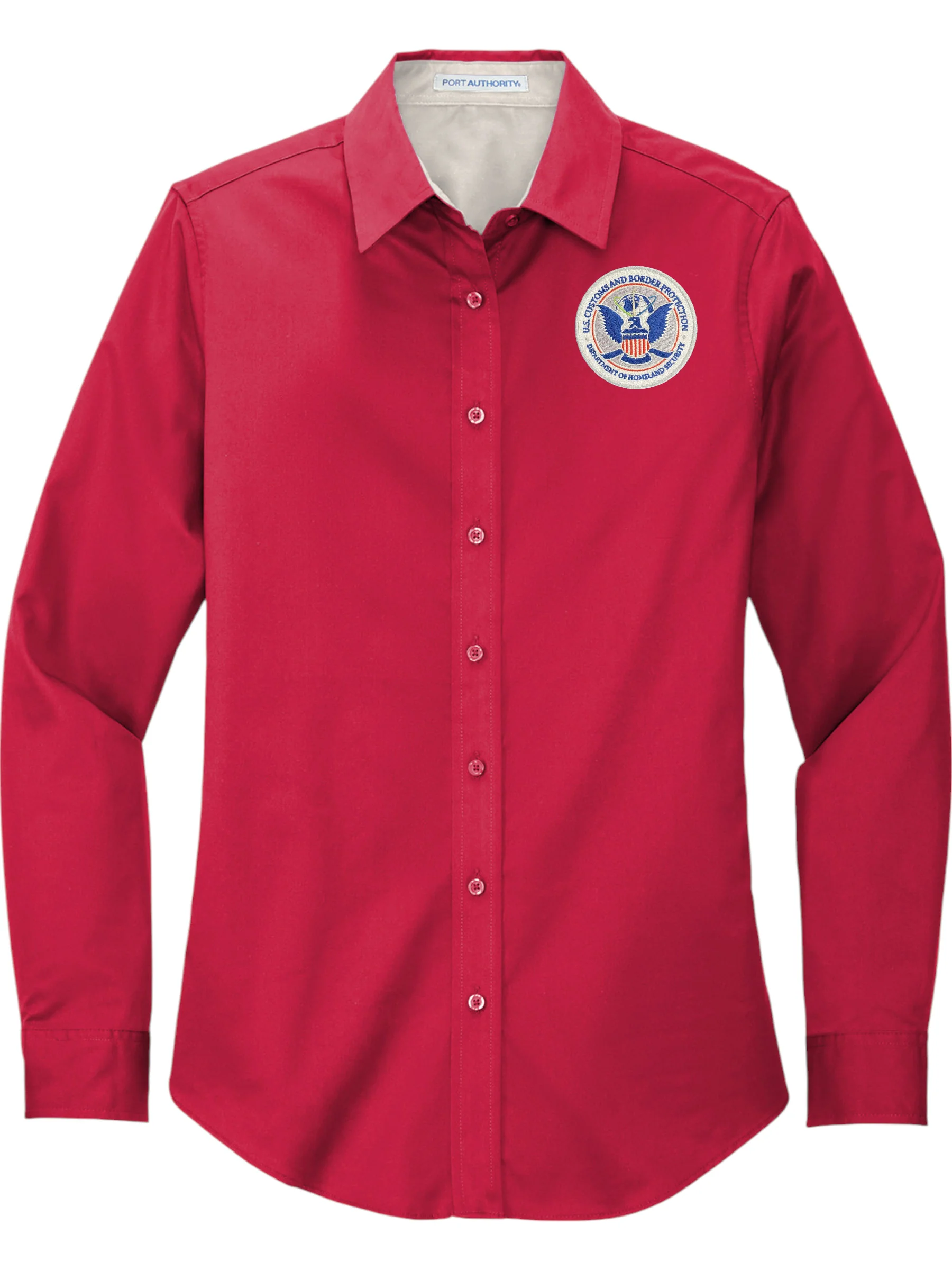 WOMEN'S CBP SEAL BUTTON UP DRESS SHIRT-L608 - Image 4