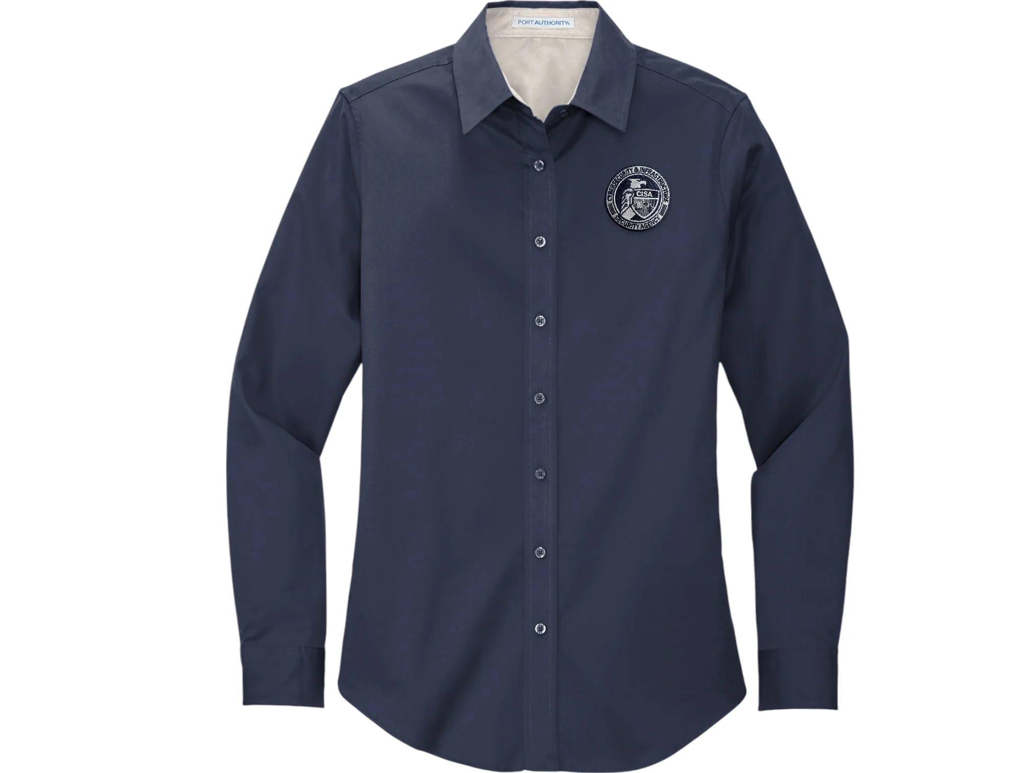 WOMEN'S CISA SEAL BUTTON UP DRESS SHIRT-L608 - Image 3