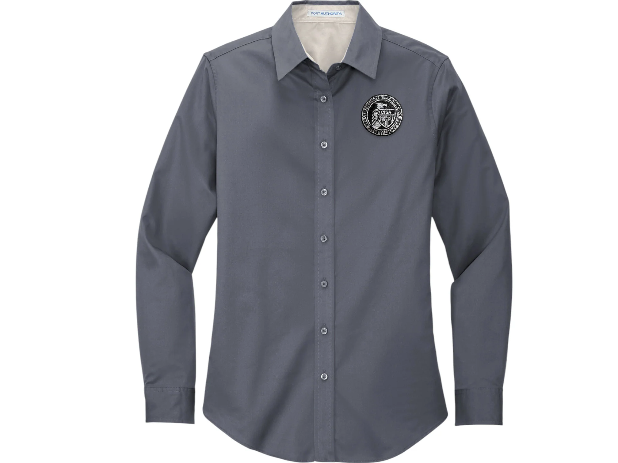 WOMEN'S CISA SEAL BUTTON UP DRESS SHIRT-L608 - Image 8