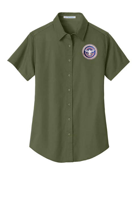 WOMEN'S TSA INSIGNIA BUTTON UP DRESS SHIRT-L508-CLEARANCE - Image 2