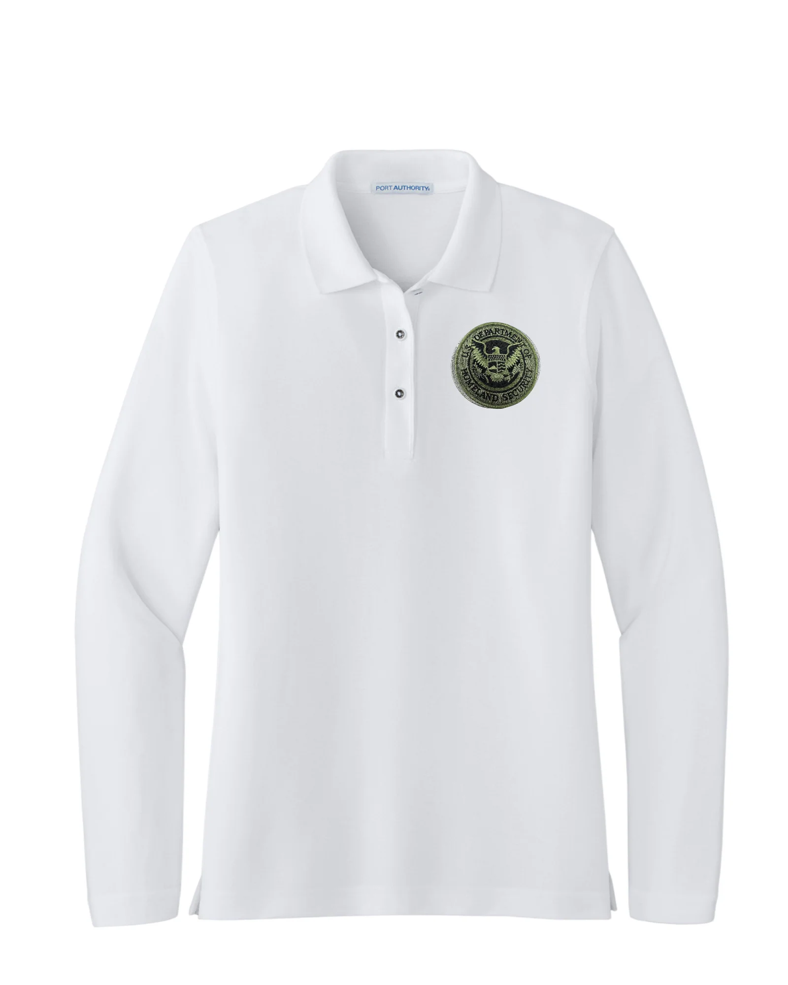 WOMEN'S DHS SEAL LONG SLEEVE PORT AUTHORITY POLO - L500LS - Image 12