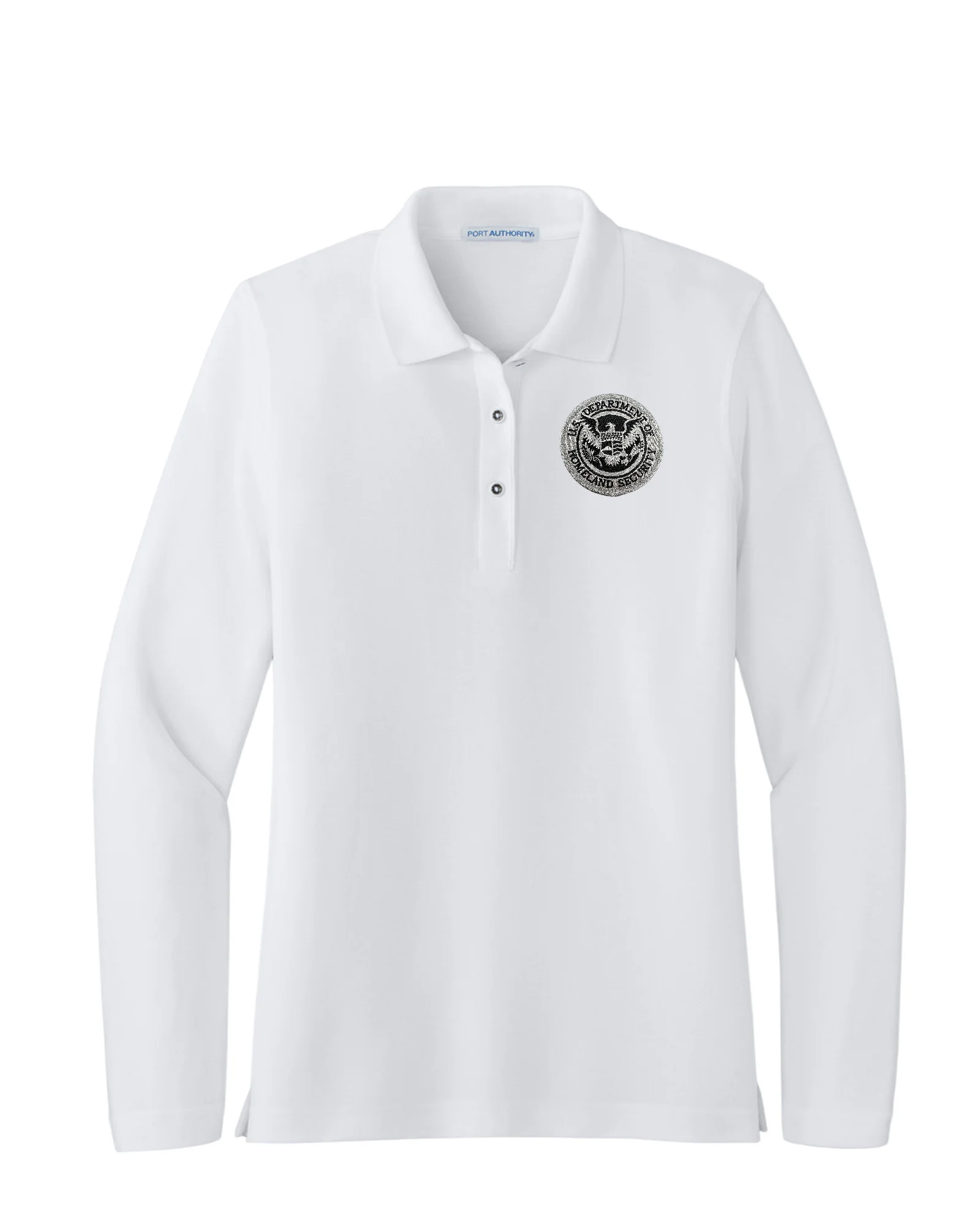 WOMEN'S DHS SEAL LONG SLEEVE PORT AUTHORITY POLO - L500LS - Image 13