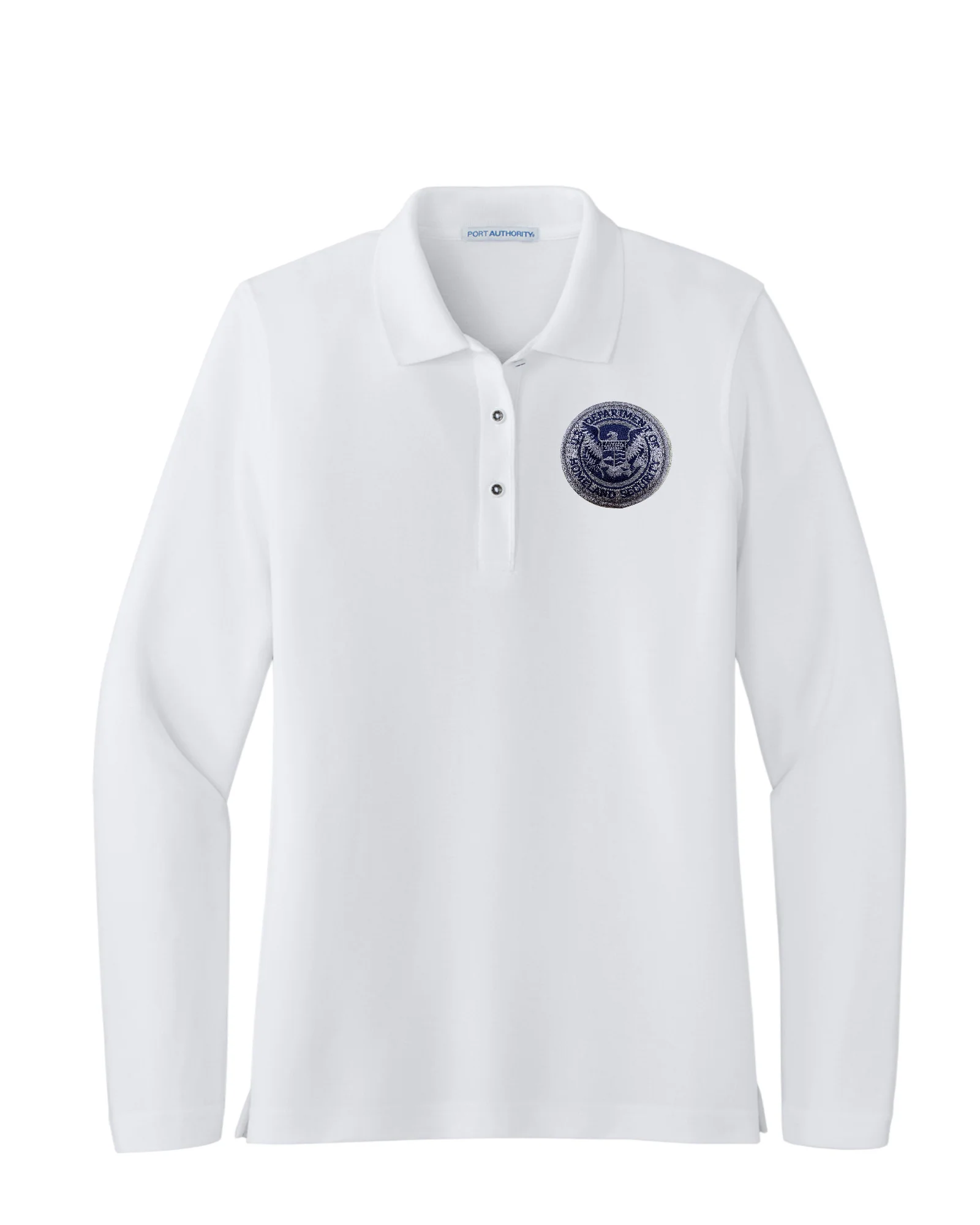WOMEN'S DHS SEAL LONG SLEEVE PORT AUTHORITY POLO - L500LS - Image 14