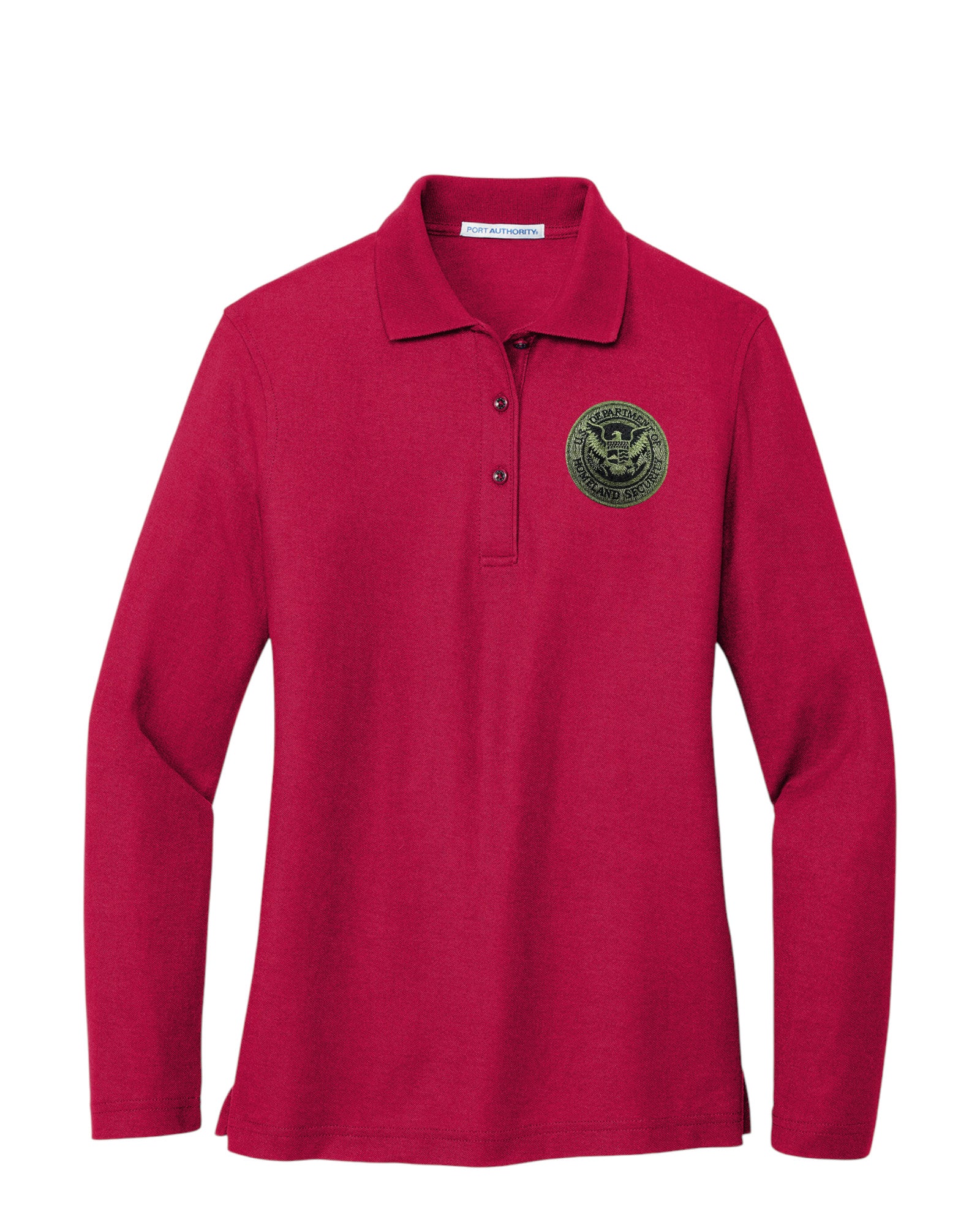 WOMEN'S DHS SEAL LONG SLEEVE PORT AUTHORITY POLO - L500LS - Image 17