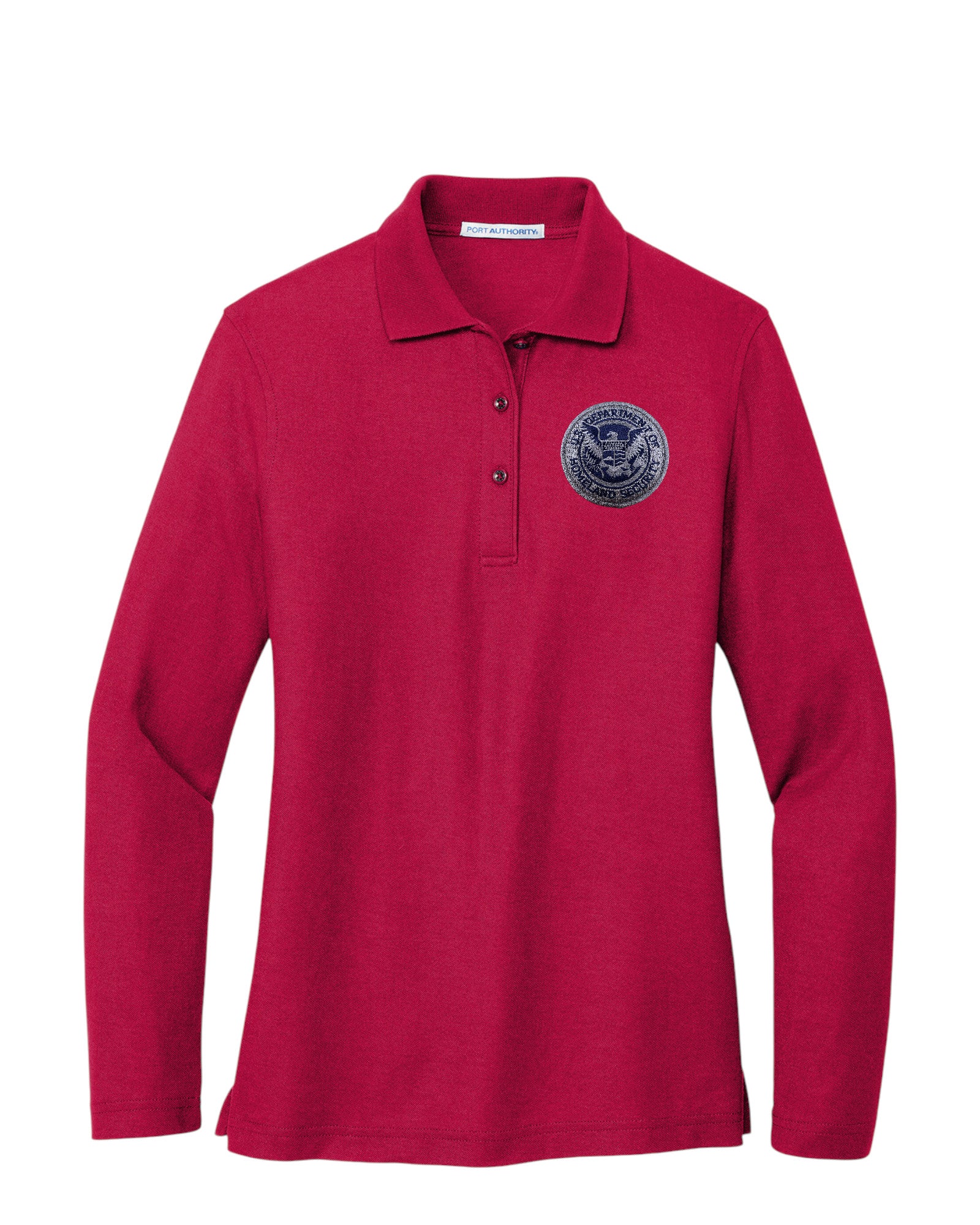 WOMEN'S DHS SEAL LONG SLEEVE PORT AUTHORITY POLO - L500LS - Image 19