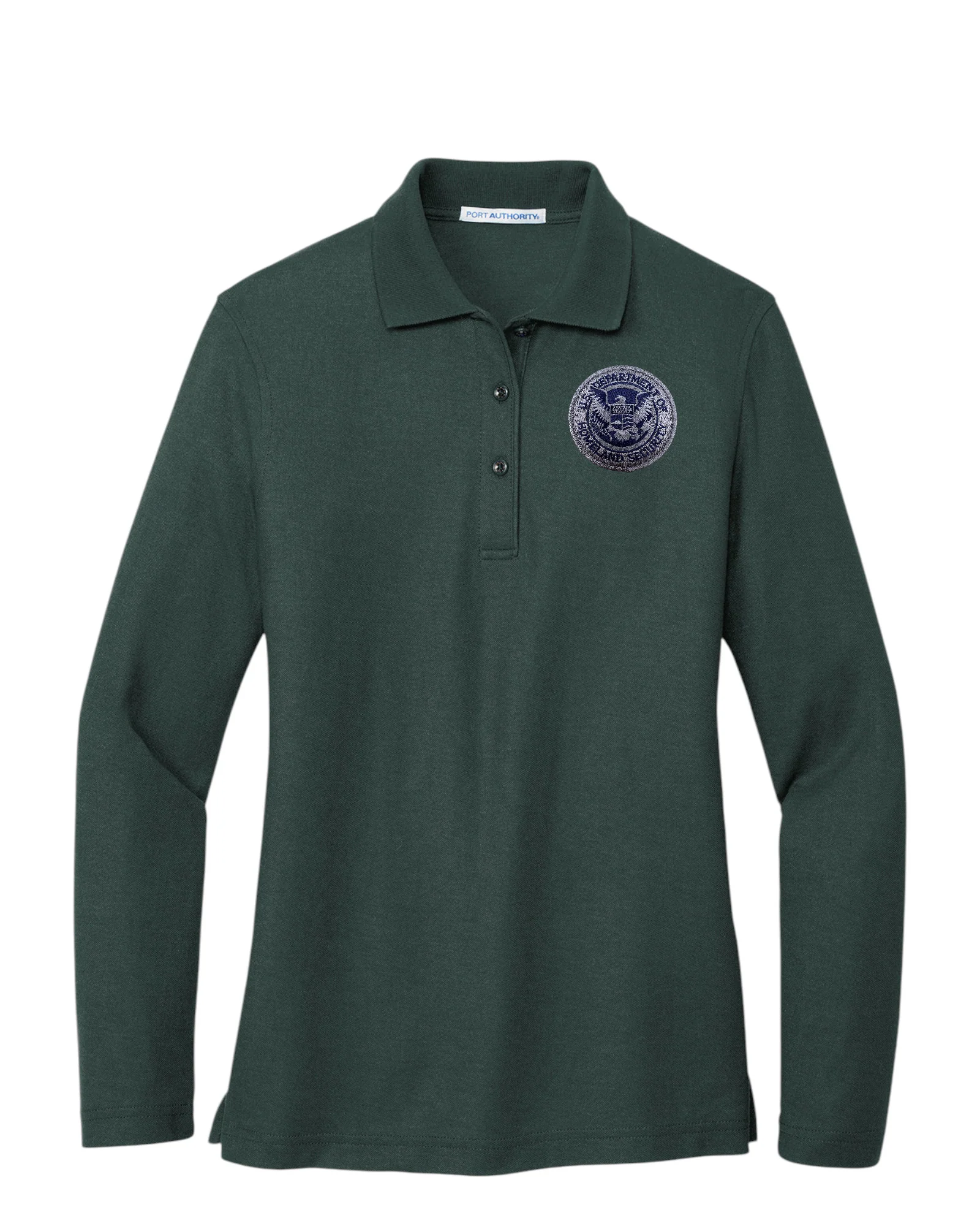 WOMEN'S DHS SEAL LONG SLEEVE PORT AUTHORITY POLO - L500LS - Image 24