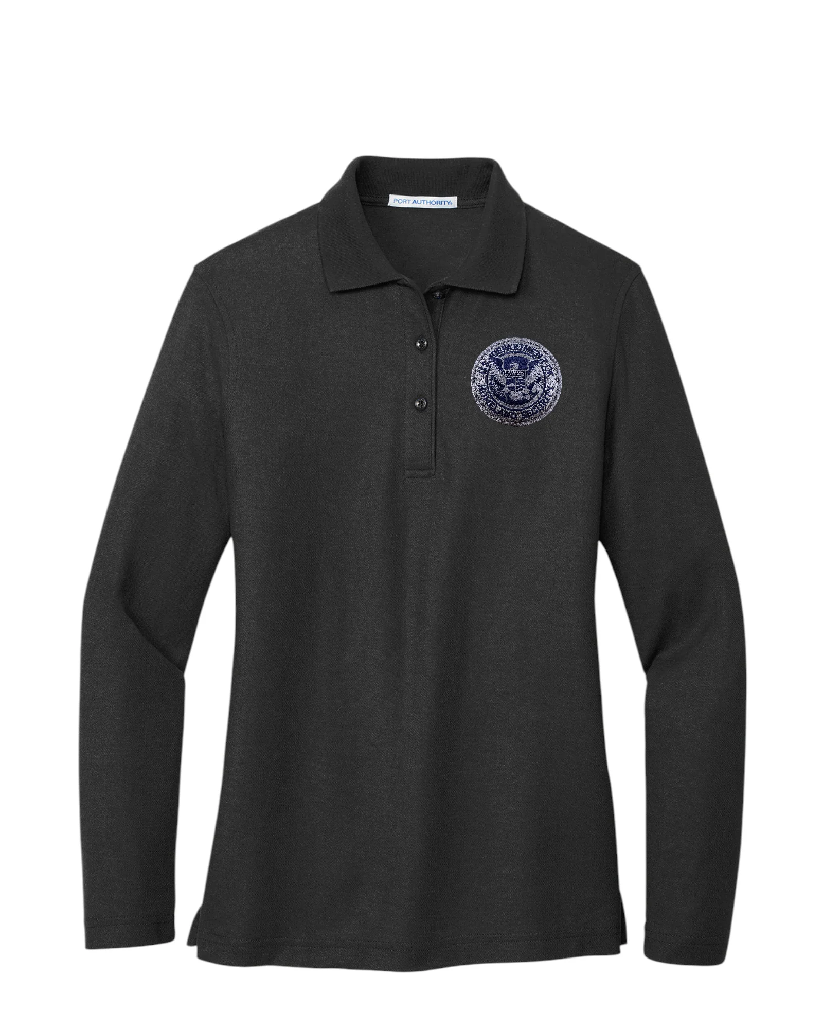 WOMEN'S DHS SEAL LONG SLEEVE PORT AUTHORITY POLO - L500LS - Image 4