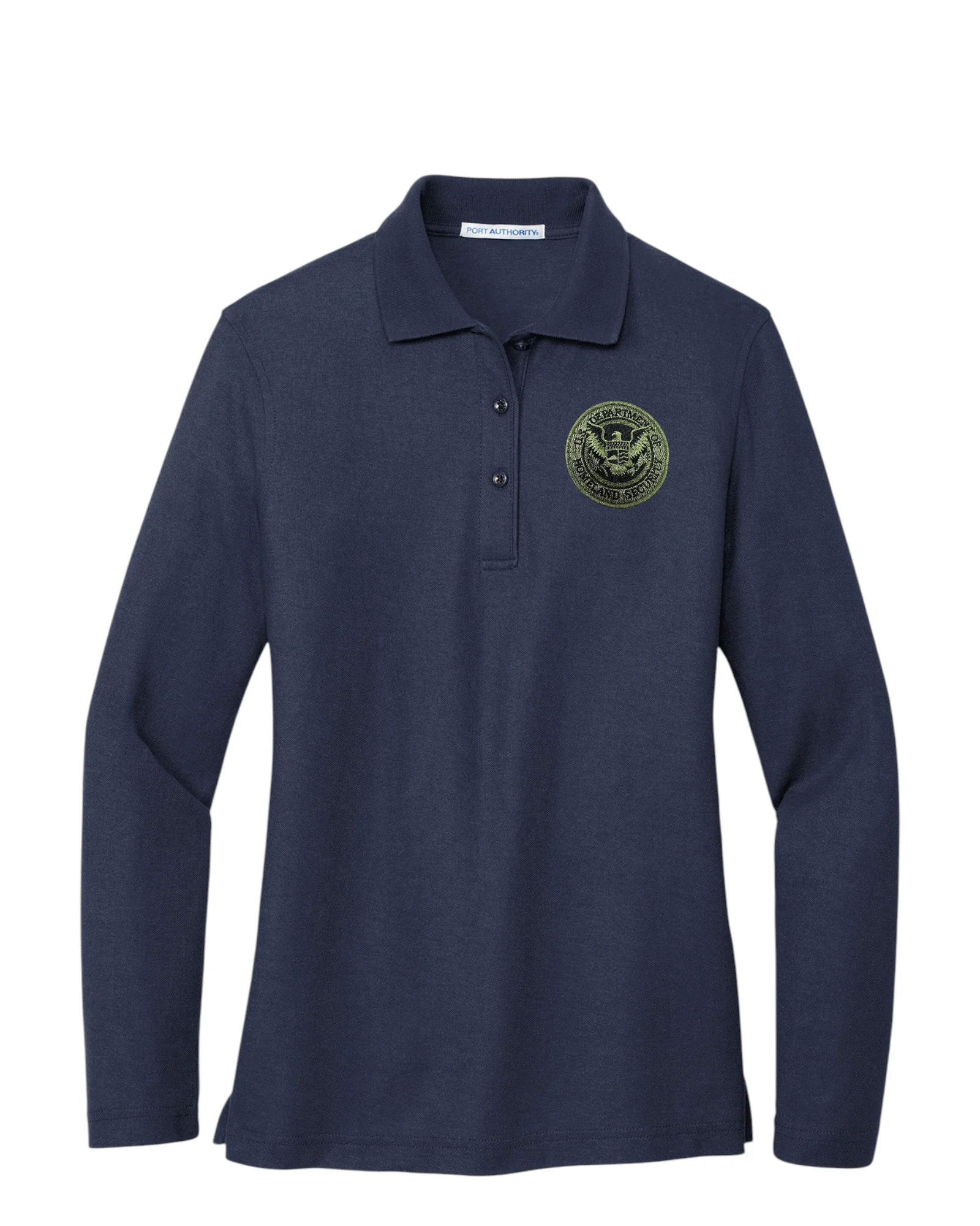 WOMEN'S DHS SEAL LONG SLEEVE PORT AUTHORITY POLO - L500LS - Image 7