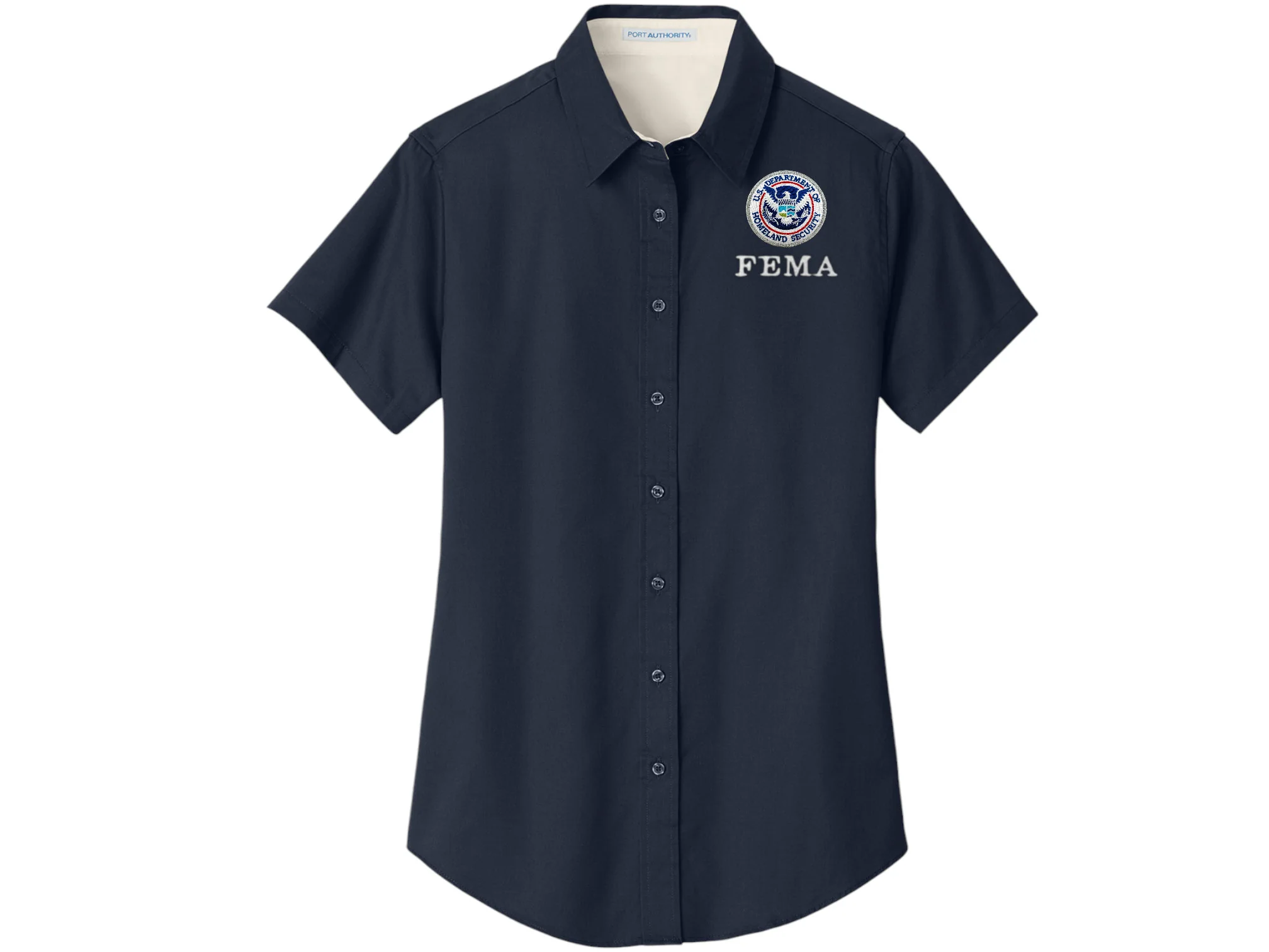 WOMEN'S FEMA BUTTON UP DRESS SHIRT-L508