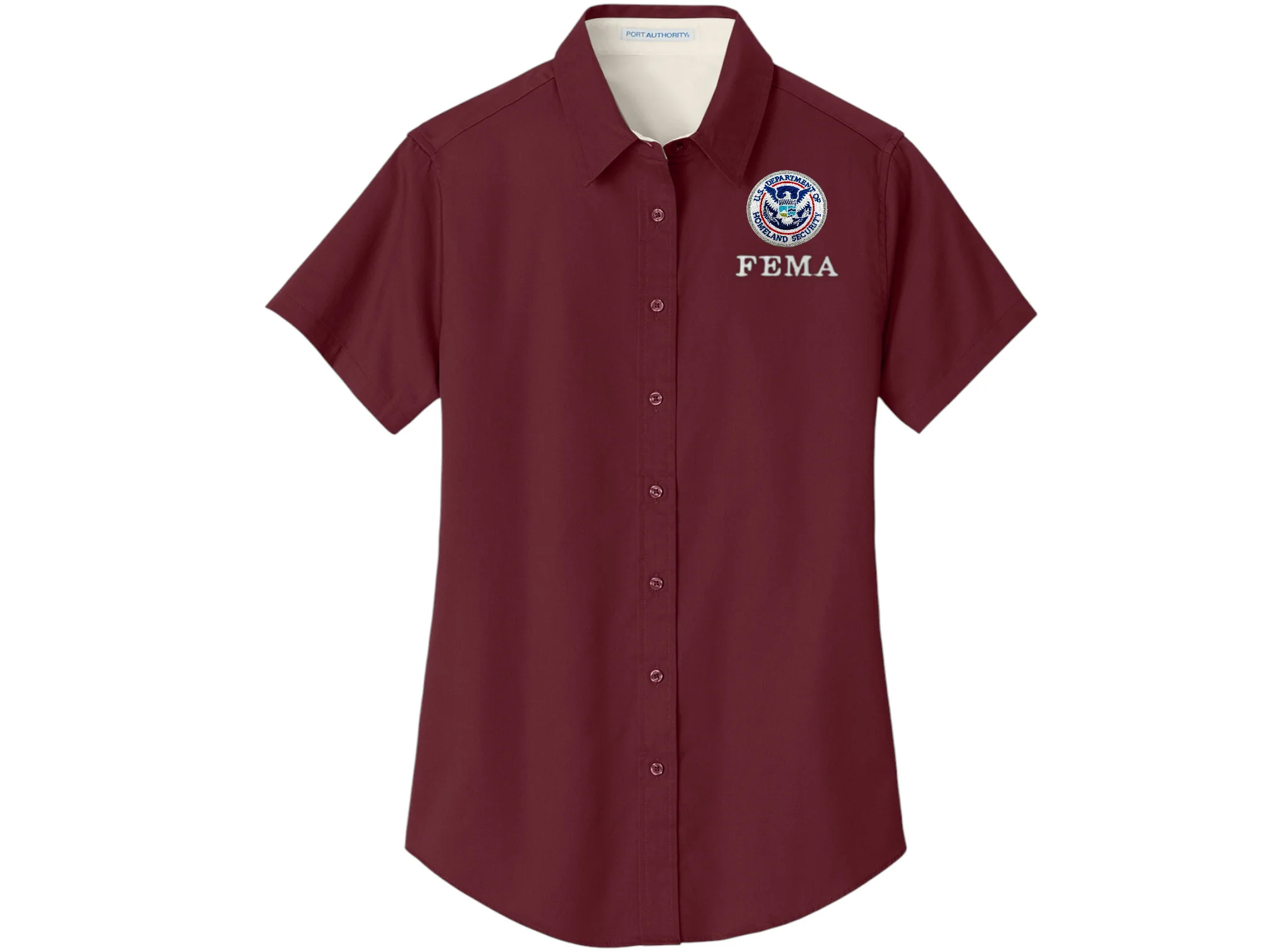 WOMEN'S FEMA BUTTON UP DRESS SHIRT-L508 - Image 4