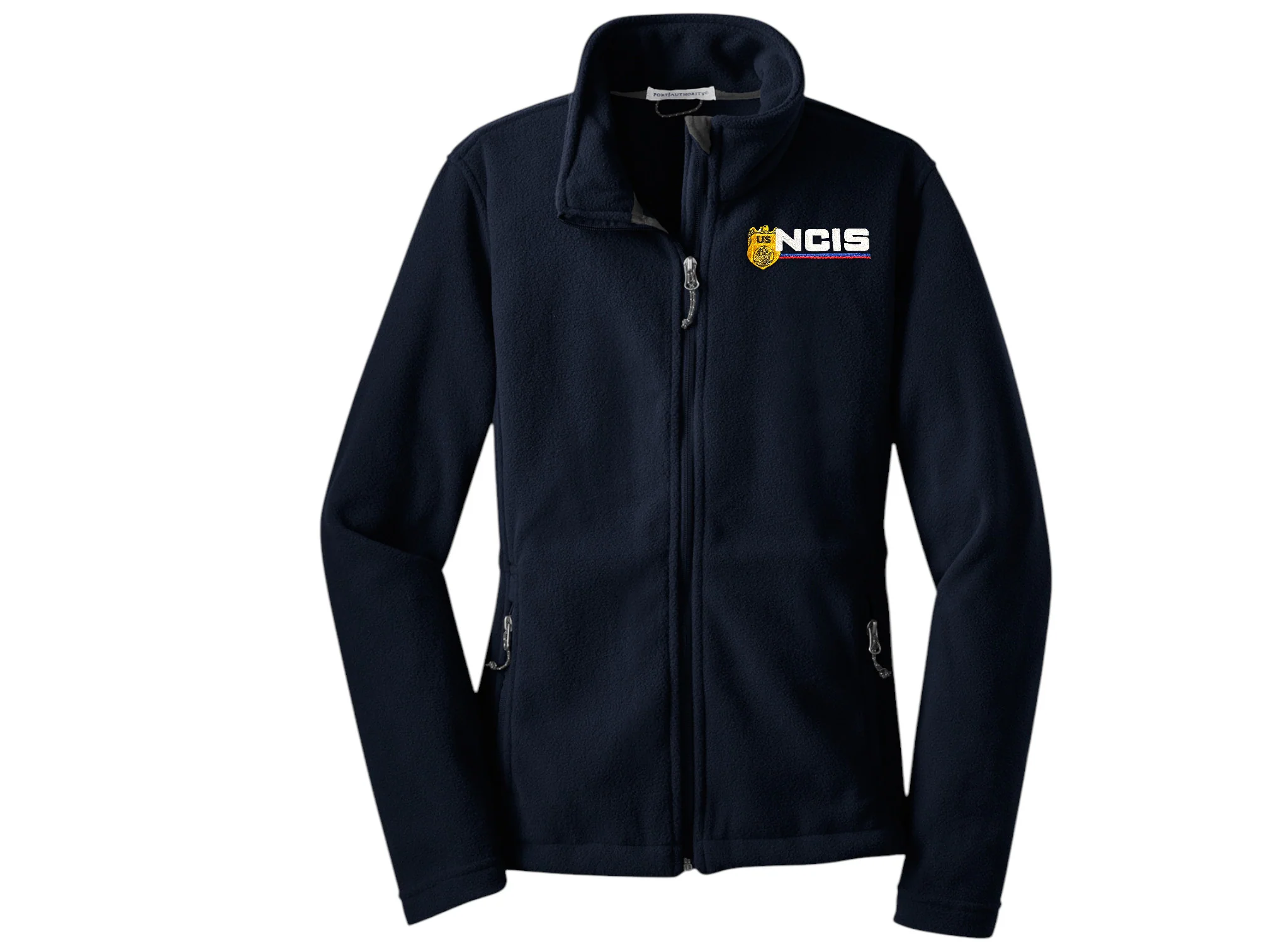WOMEN'S NCIS LOGO ON FLEECE FULL ZIP JACKET-L217 - Image 2
