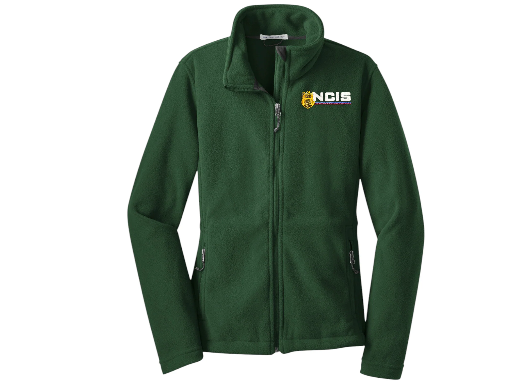 WOMEN'S NCIS LOGO ON FLEECE FULL ZIP JACKET-L217 - Image 3