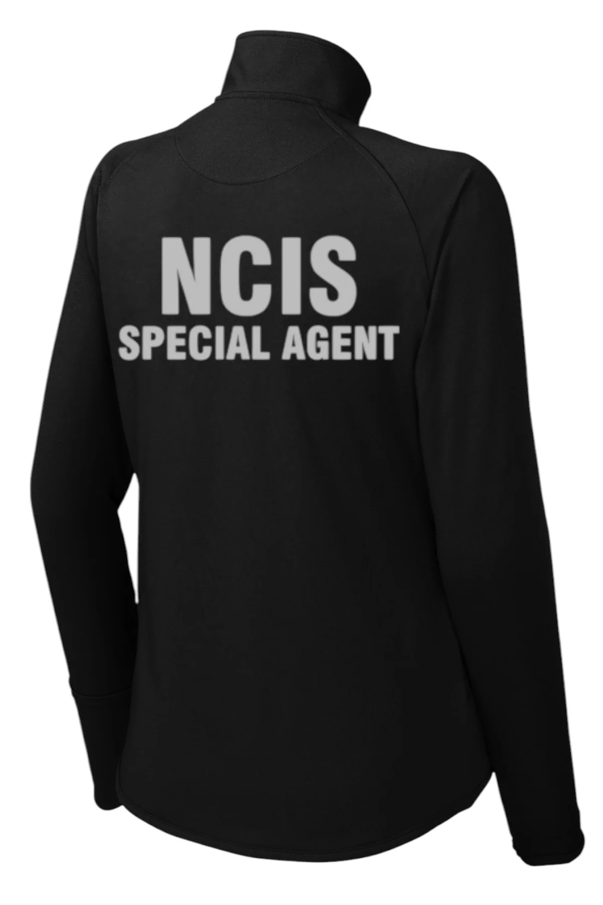 WOMEN'S NCIS S/A BLACK WICKING 1/2 ZIP PULLOVER IN GREY INK-LST850 - Image 3